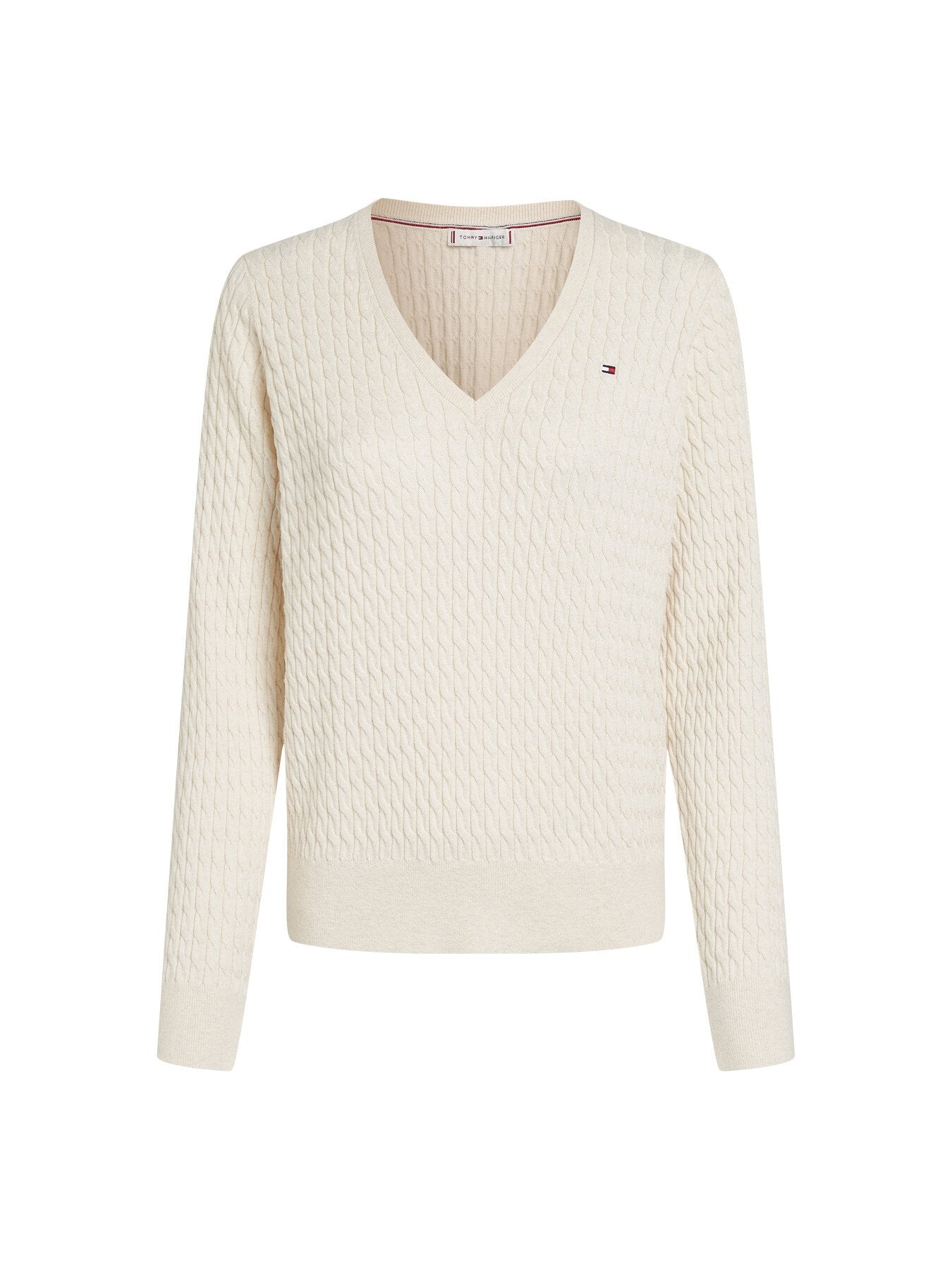Cotton Cable V-Neck Sweater