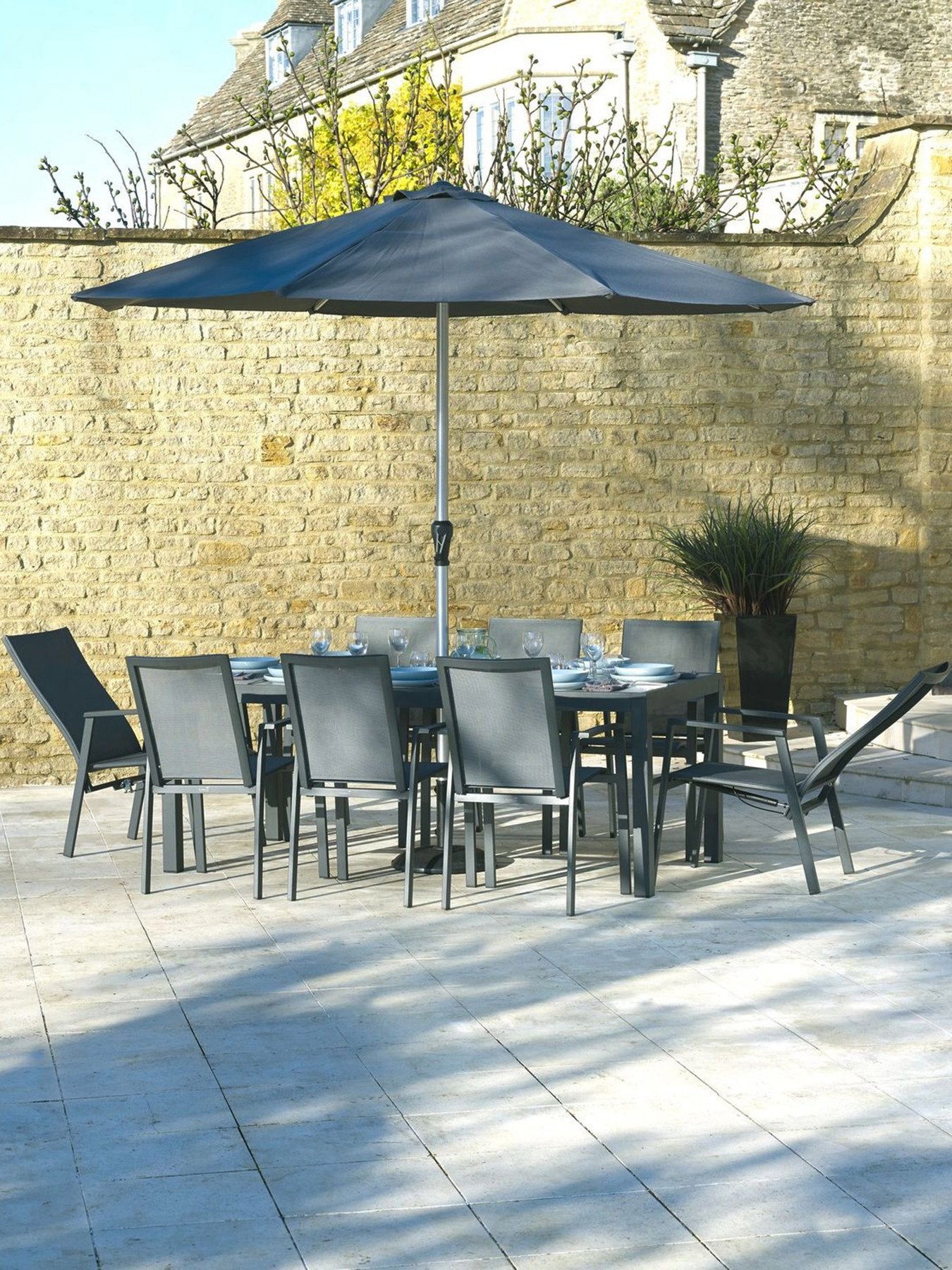 Seville Rectangular 8 Seat Dining Table with Pars