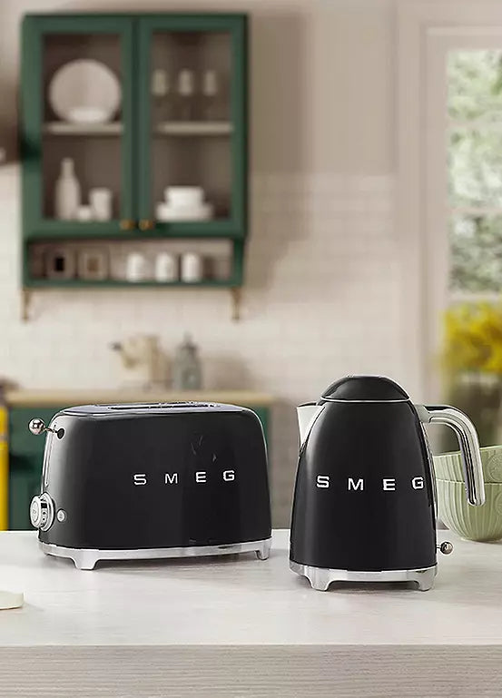 SMEG KLF03 Kettle and TSF01 Toaster Black Bundle
