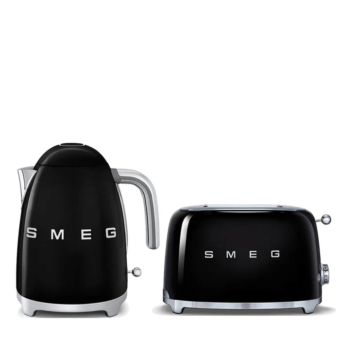 SMEG KLF03 Kettle and TSF01 Toaster Black Bundle