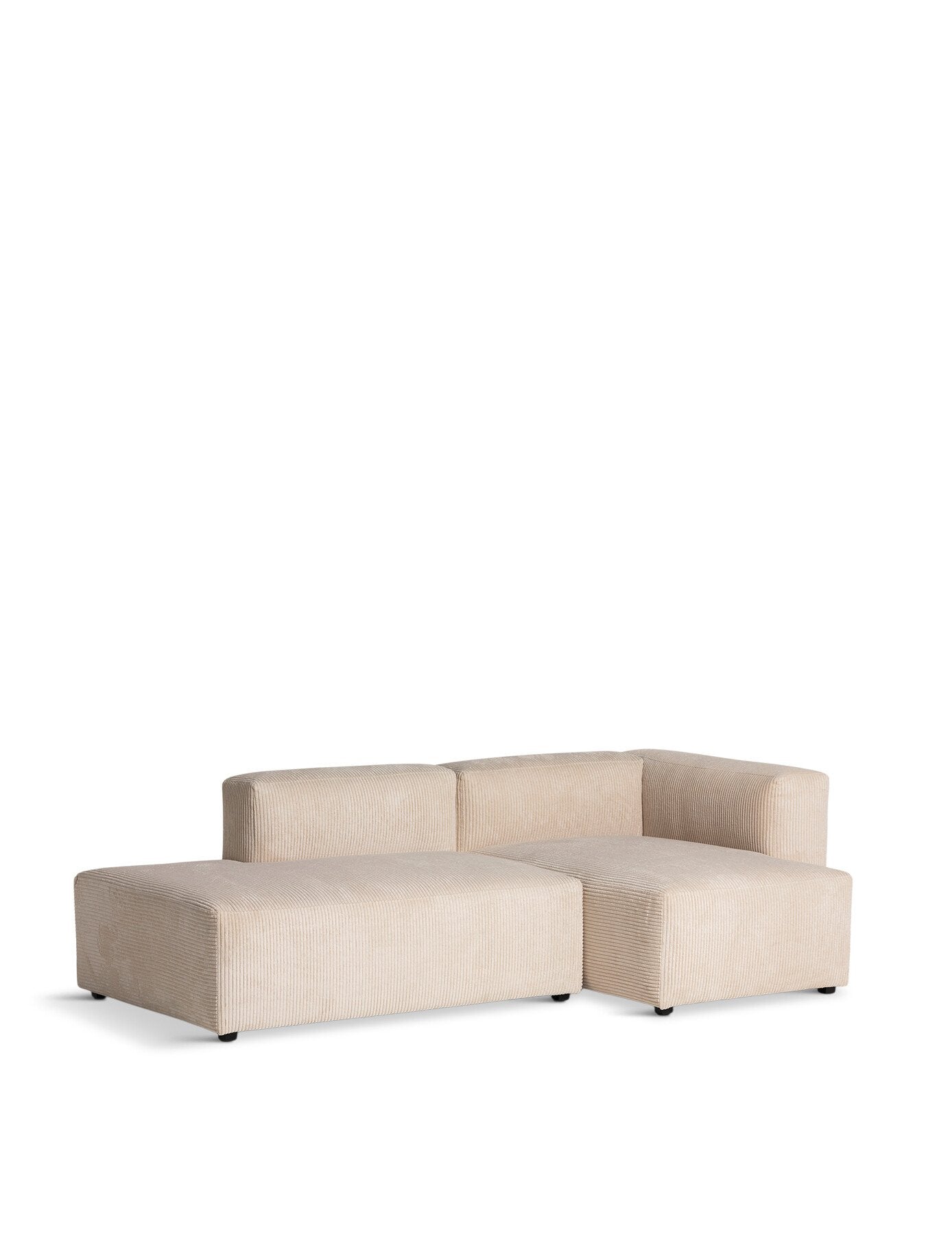 Boston Cream Velvet Corduroy Right Arm Facing Chaise