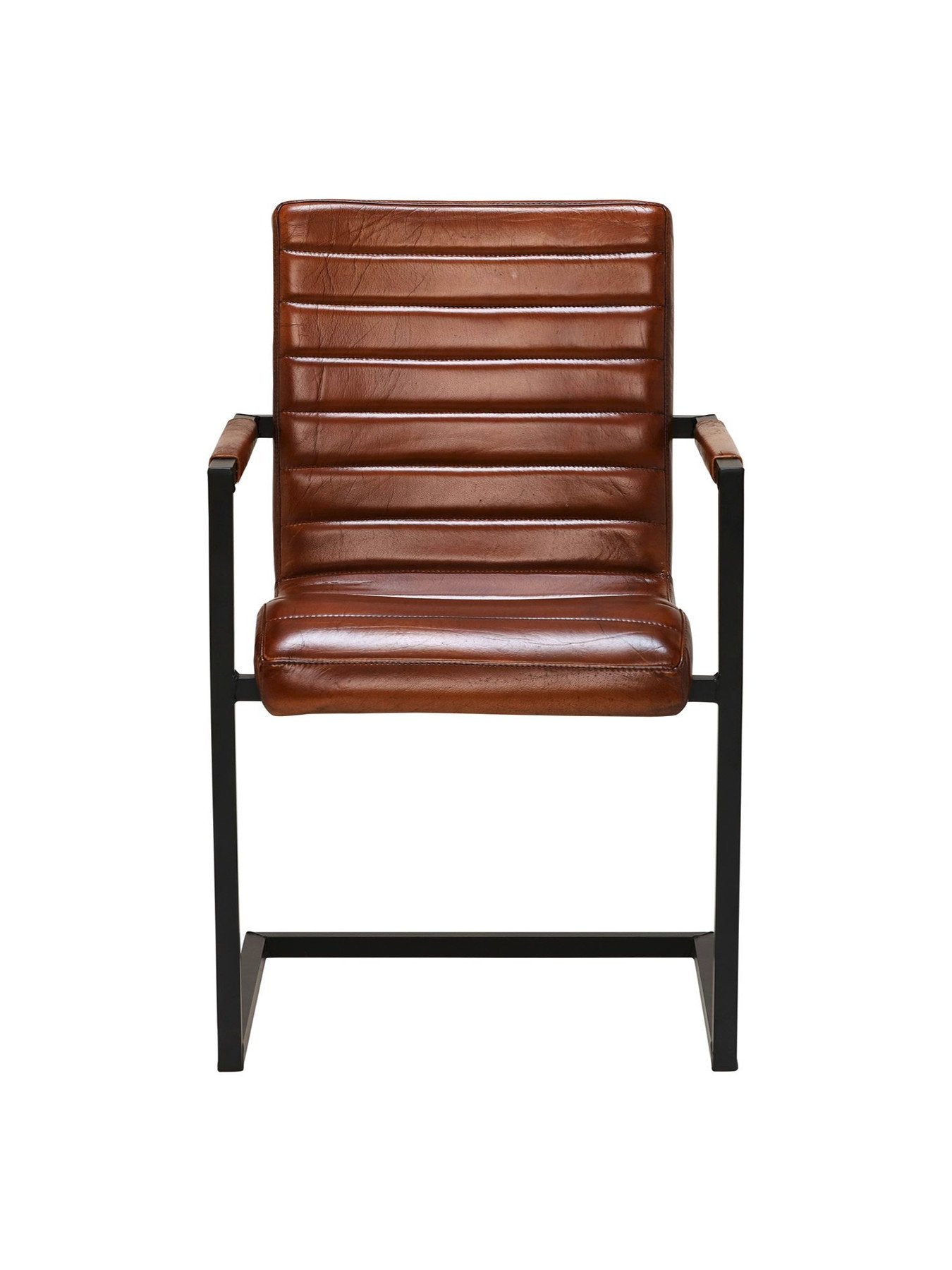 Brutus Buffalo Leather Dining Chair, Brown