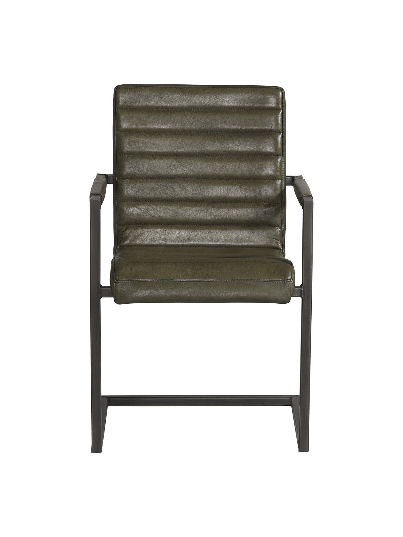 Brutus Leather Stitched Dining Armchair