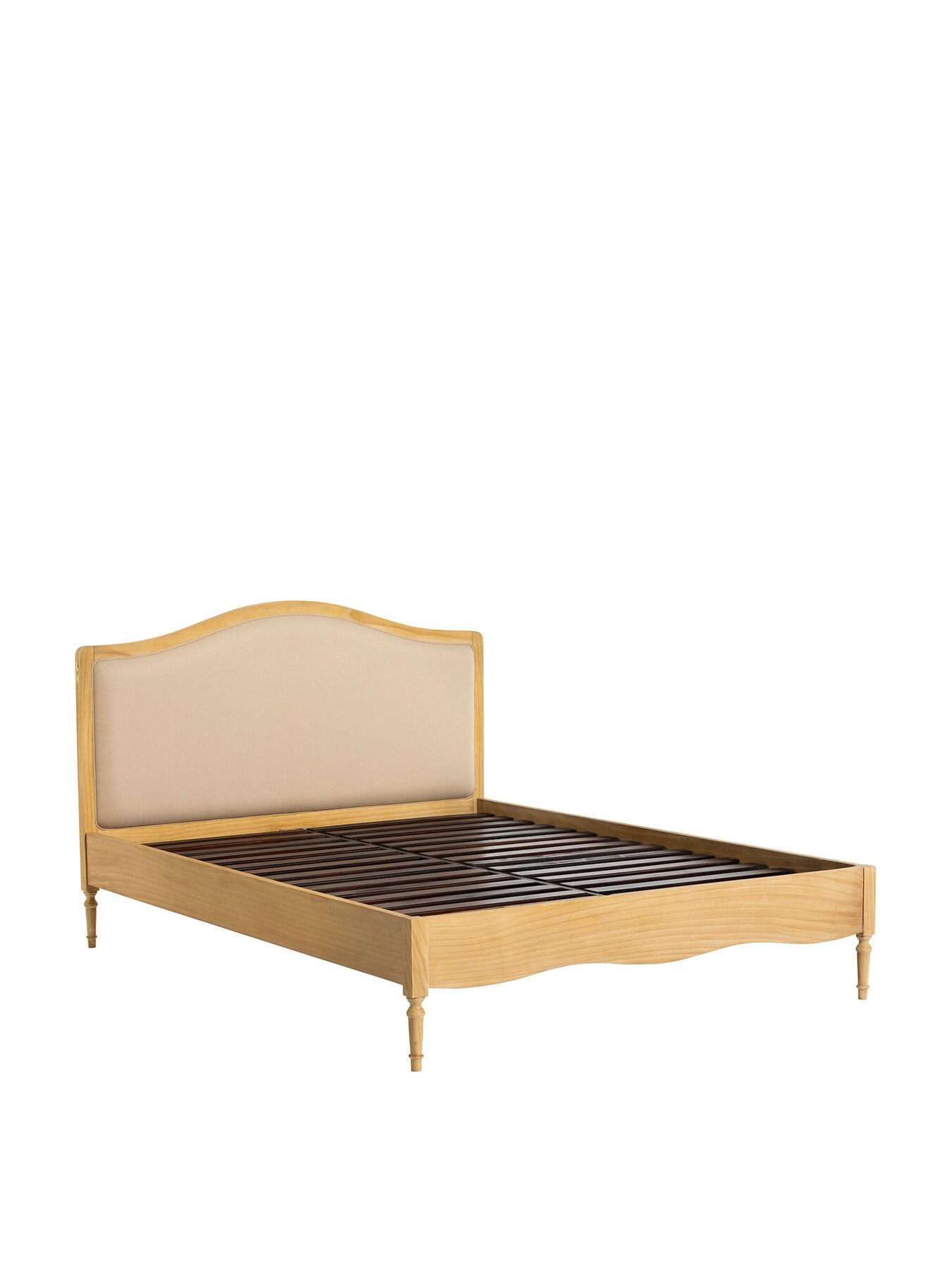 Cecile Light Wood Upholstered French Style Super Kin