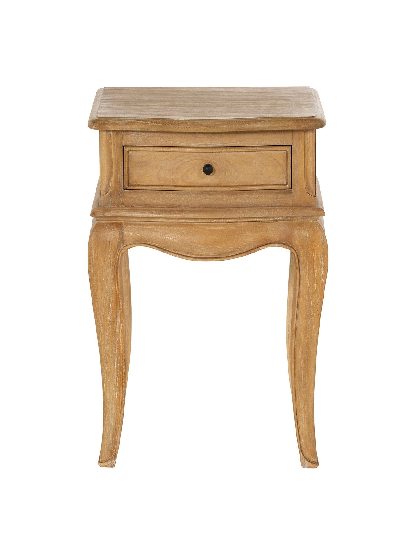 Cecile Light Wooden French Style 1 Drawer Bedside Ta