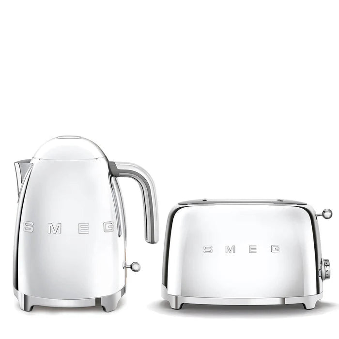 SMEG KLF03 Kettle and TSF01 Toaster Chrome Bundle