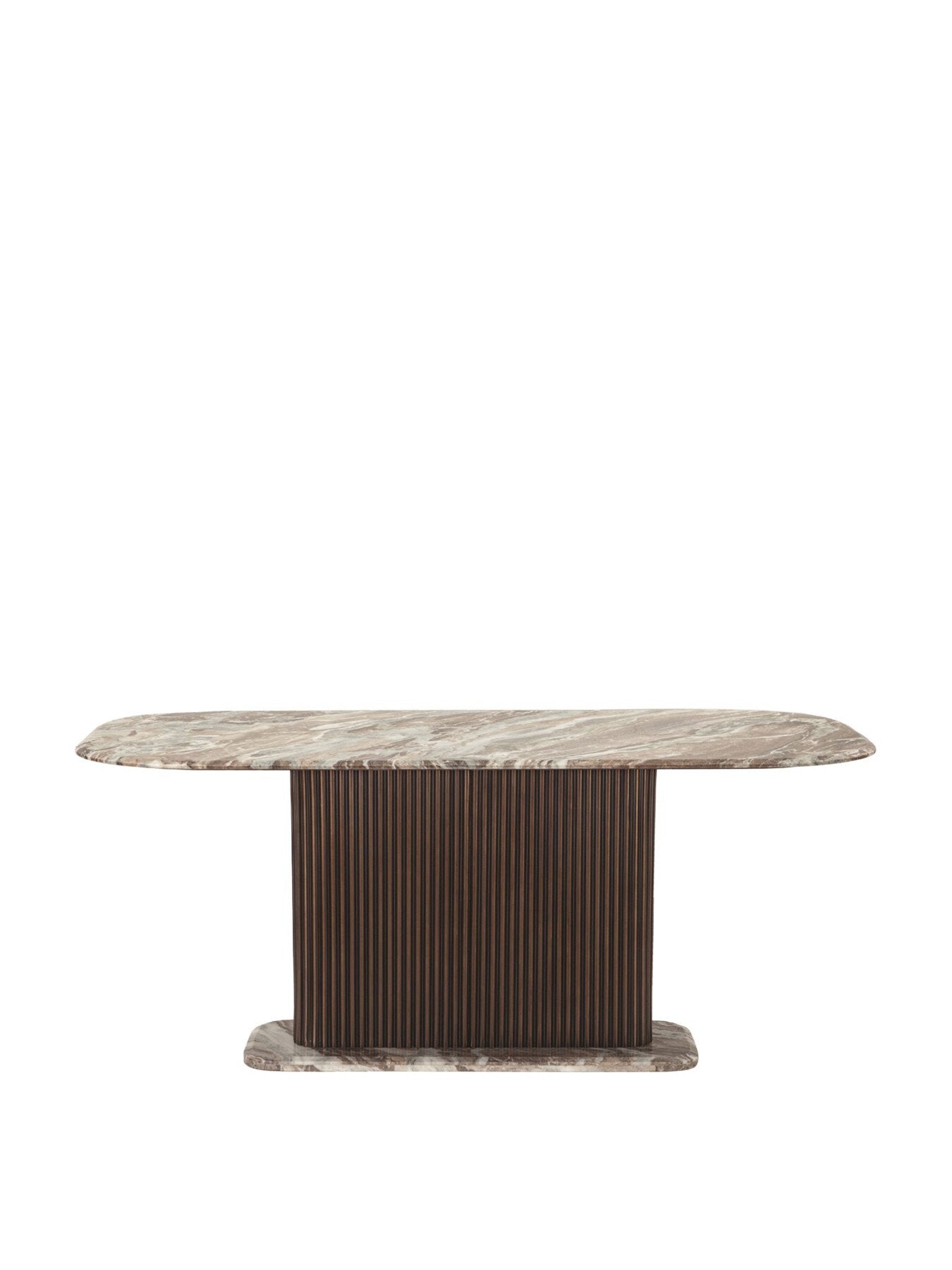 Gion Marble 180cm Dining Table With Wave Metal B