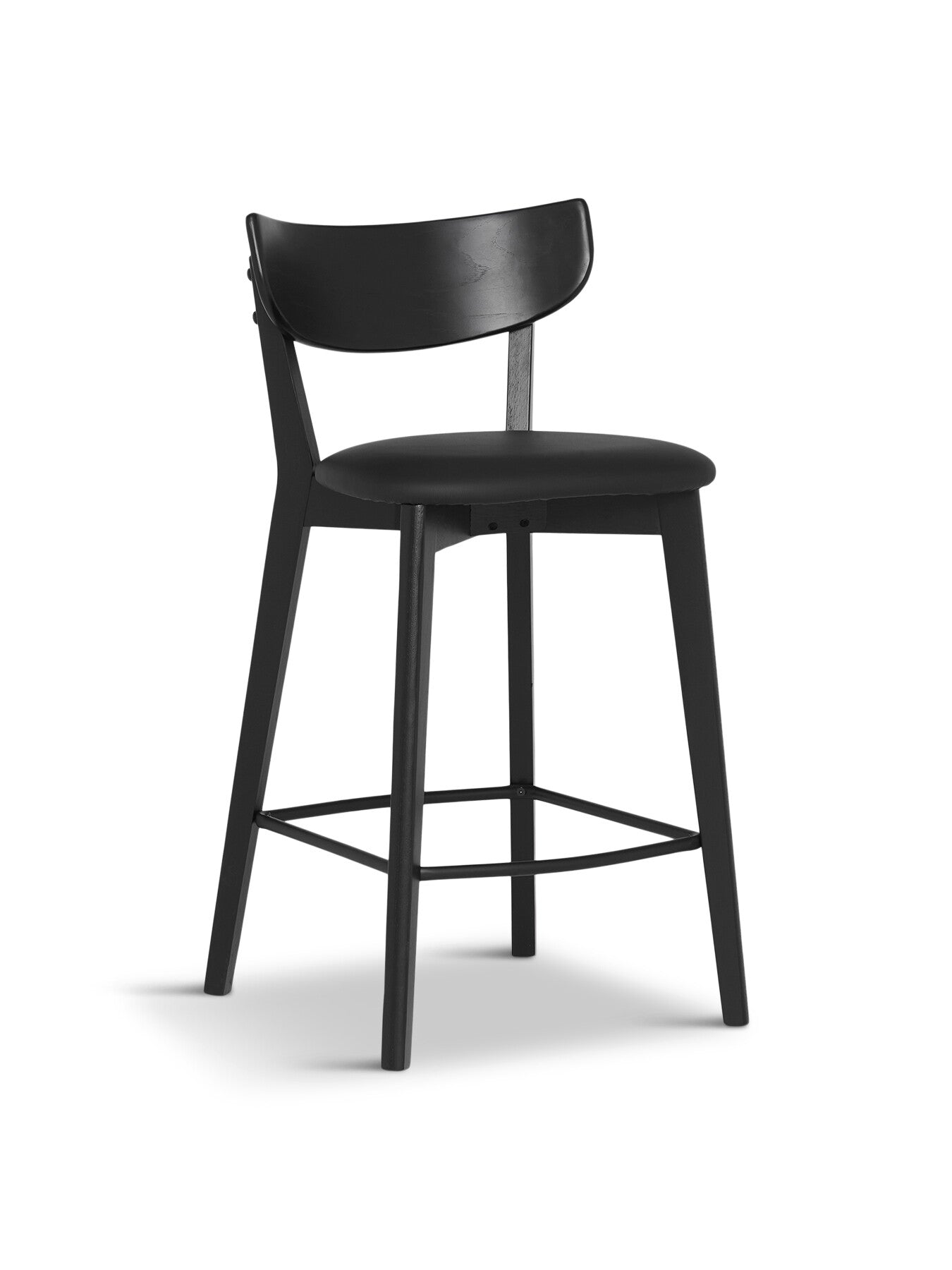 Jessa Oak Counter Stool With Pu Seat