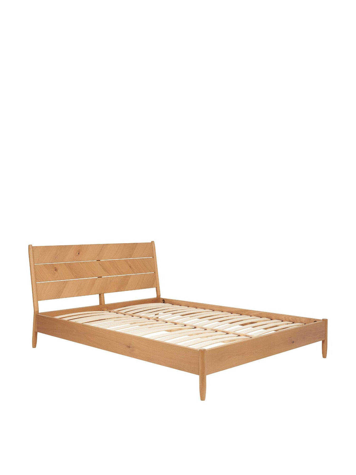 Monza Wood Herringbone King Bed Frame