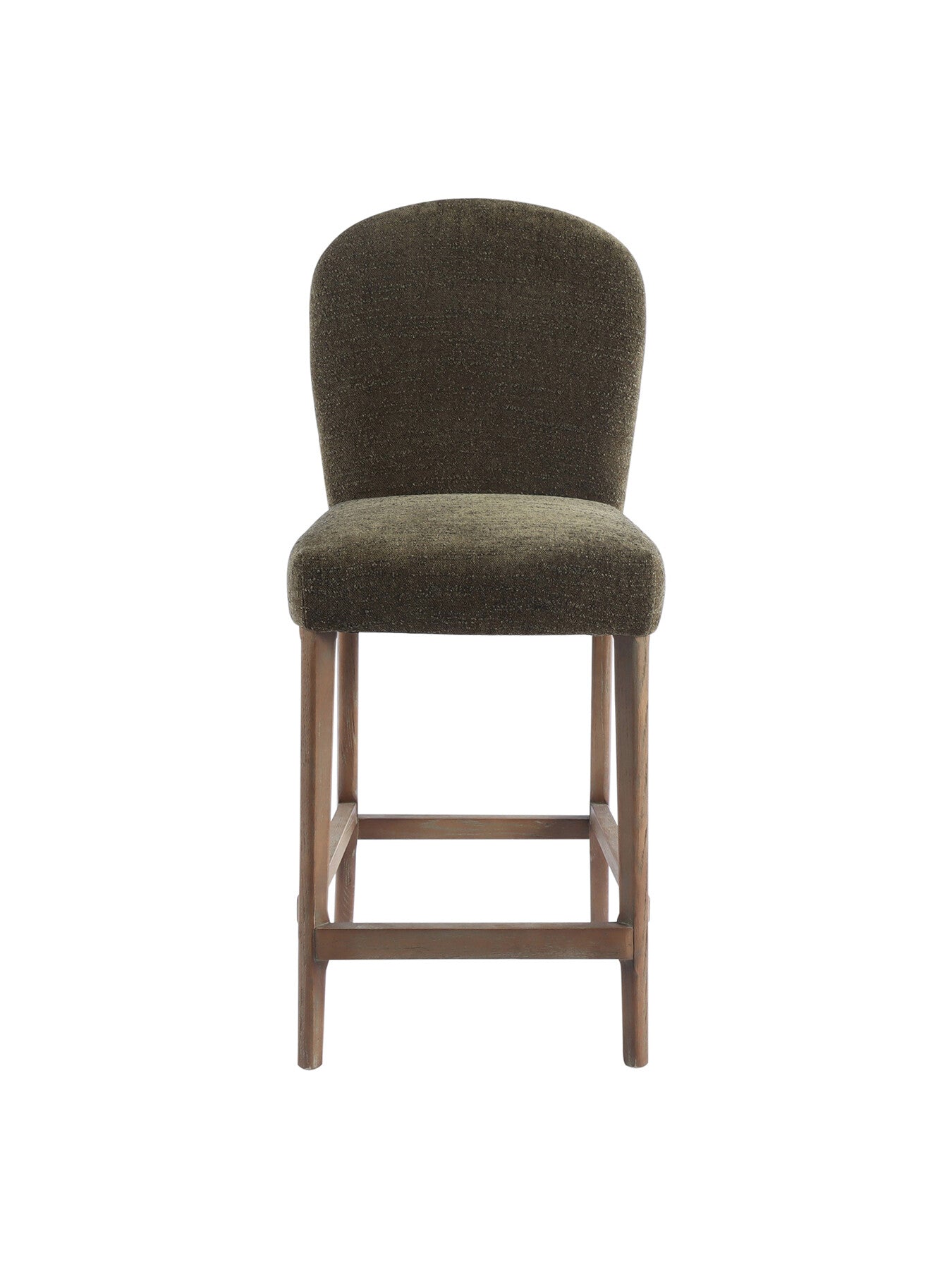 Maurice Boucle Counter Stool With Brass Studs