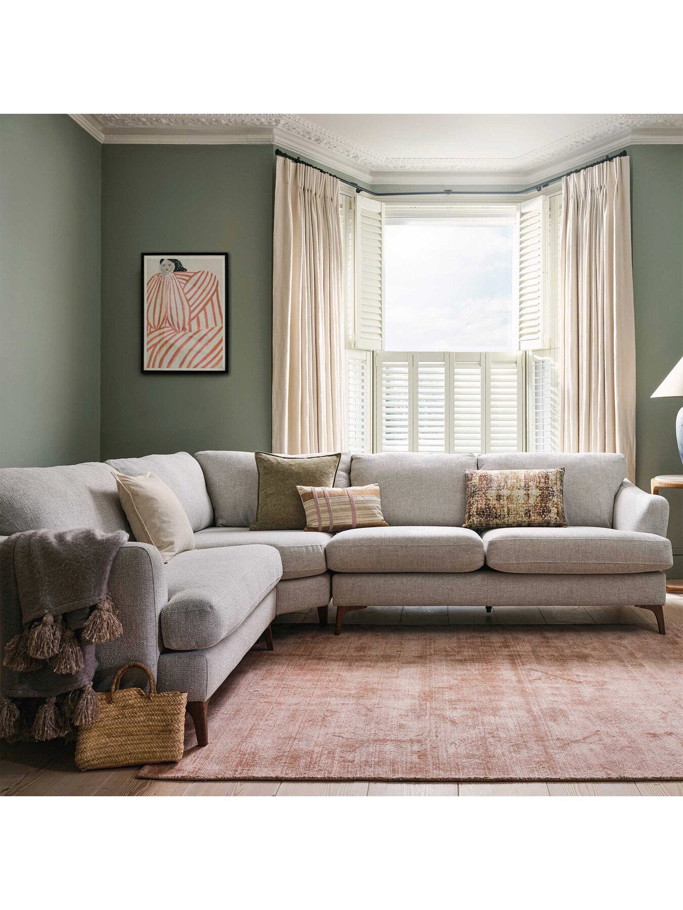 Embrey Fabric 5 Seater Corner Sofa, Right Hand