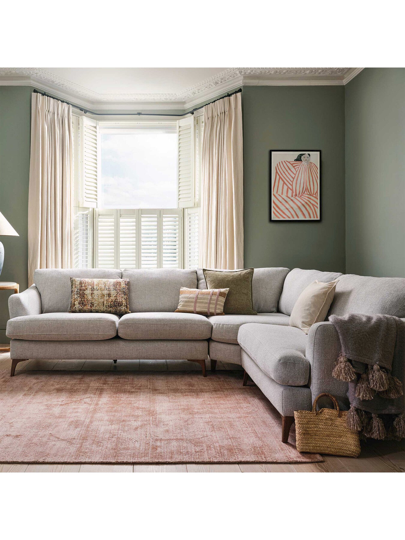Embrey Fabric 5 Seater Corner Sofa, Left Hand