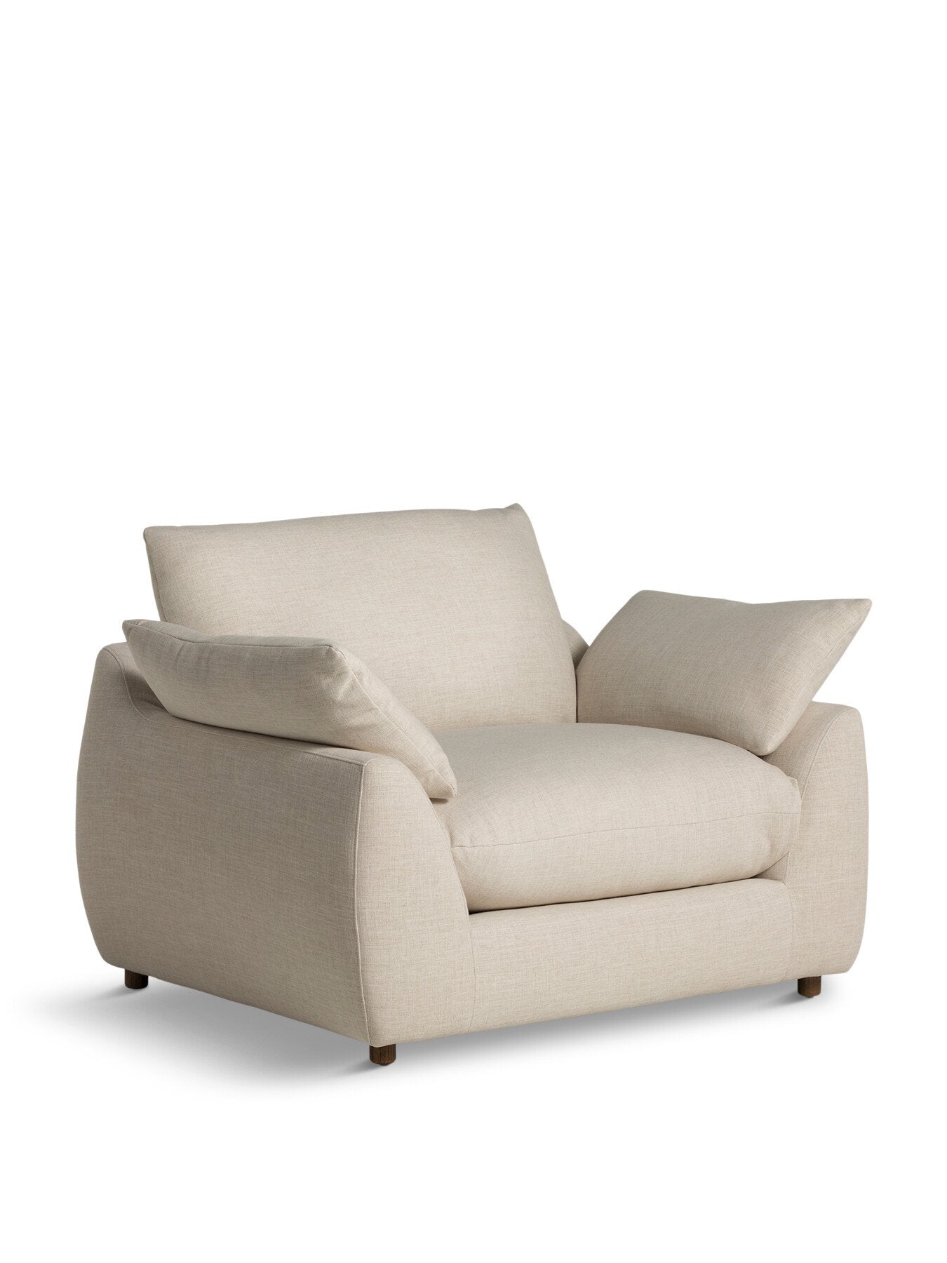 Odair Cream Linen Snuggle Chair