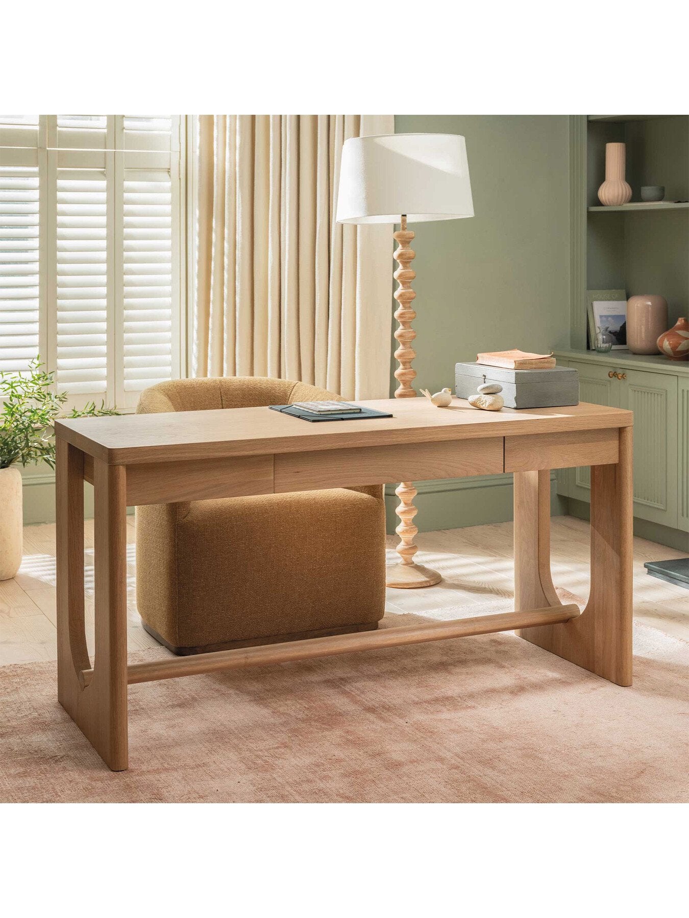 Olav Neutral Wood 140Cm Computer Desk