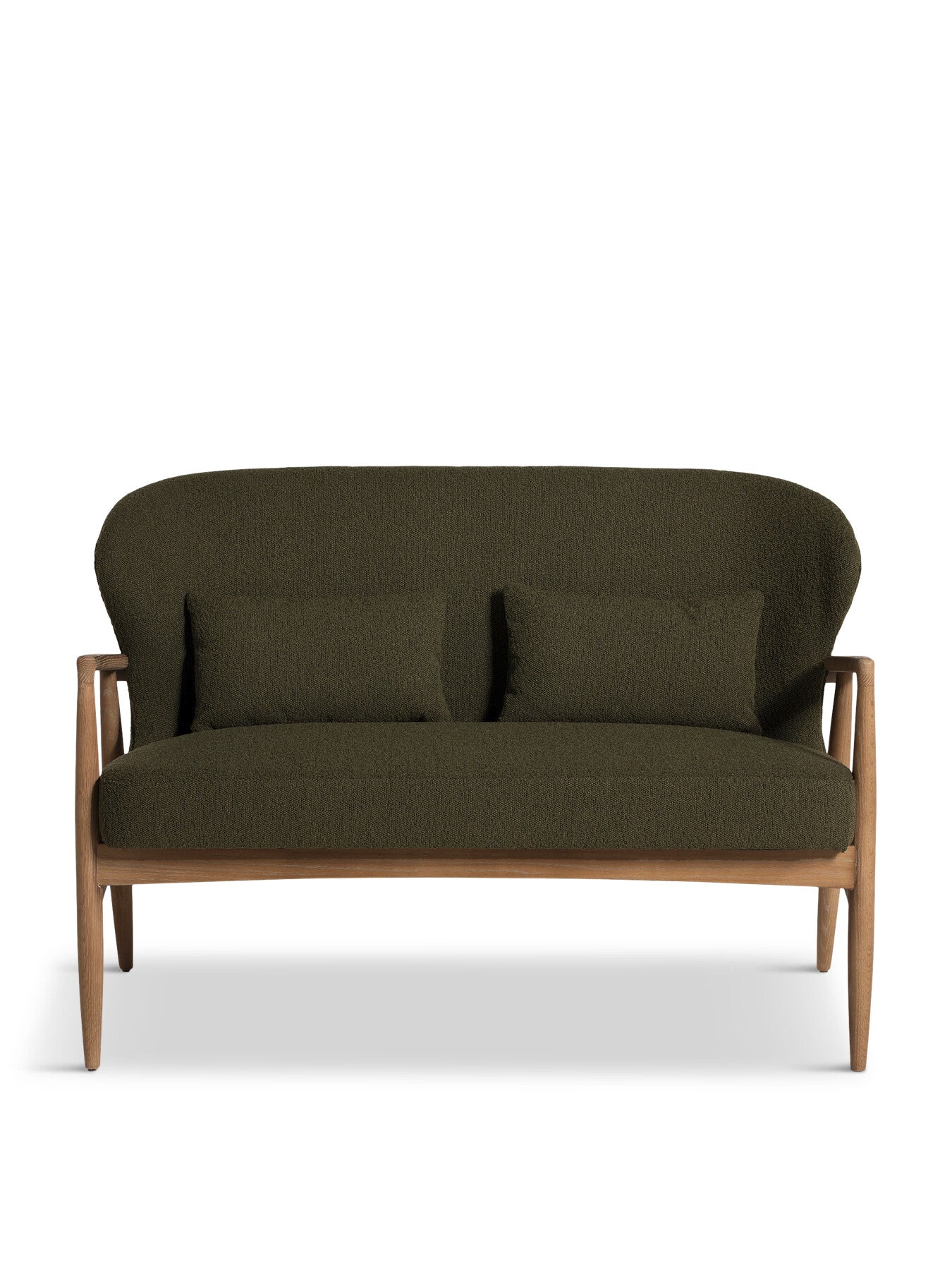 Pinter Boucle 2 Seater Sofa With Wood Frame