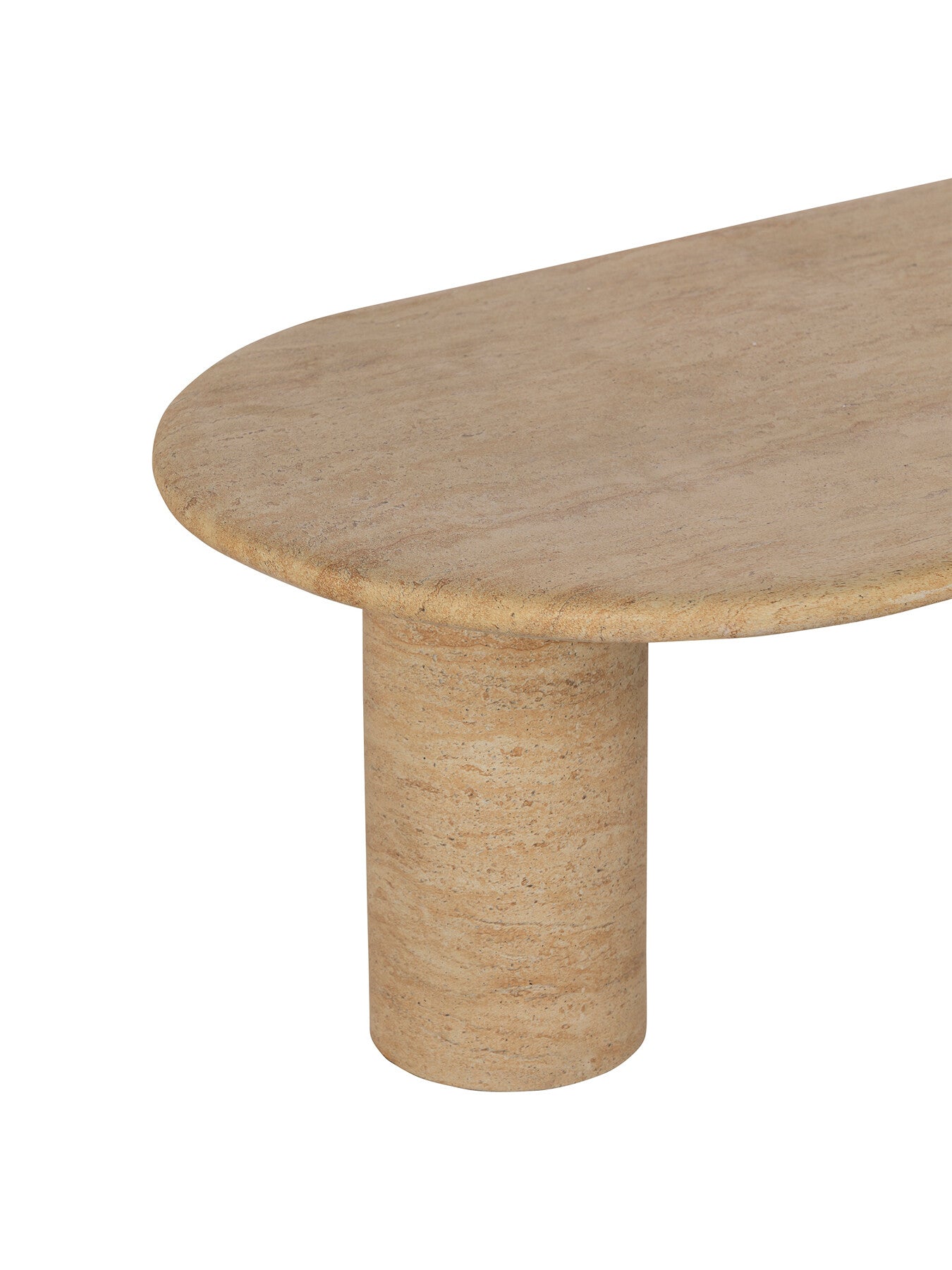 Sierra Travertine Effect 110cm Round End Coffee Table