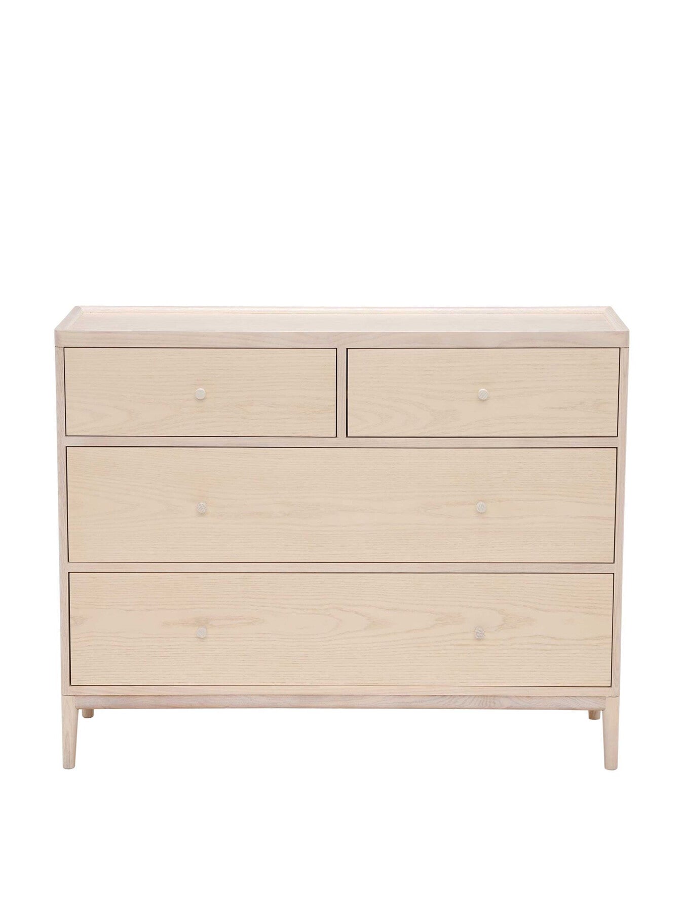 Salina Pale Wood 4 Drawer Wide Chest