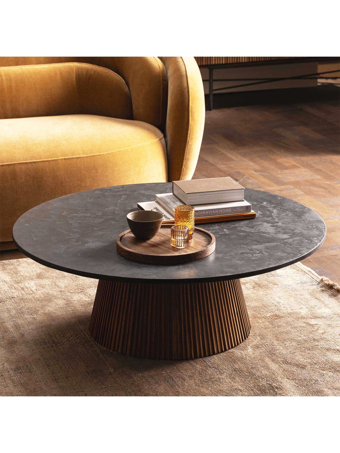 Trinidad Reclaimed Teak Wood Large Round Coffee Table