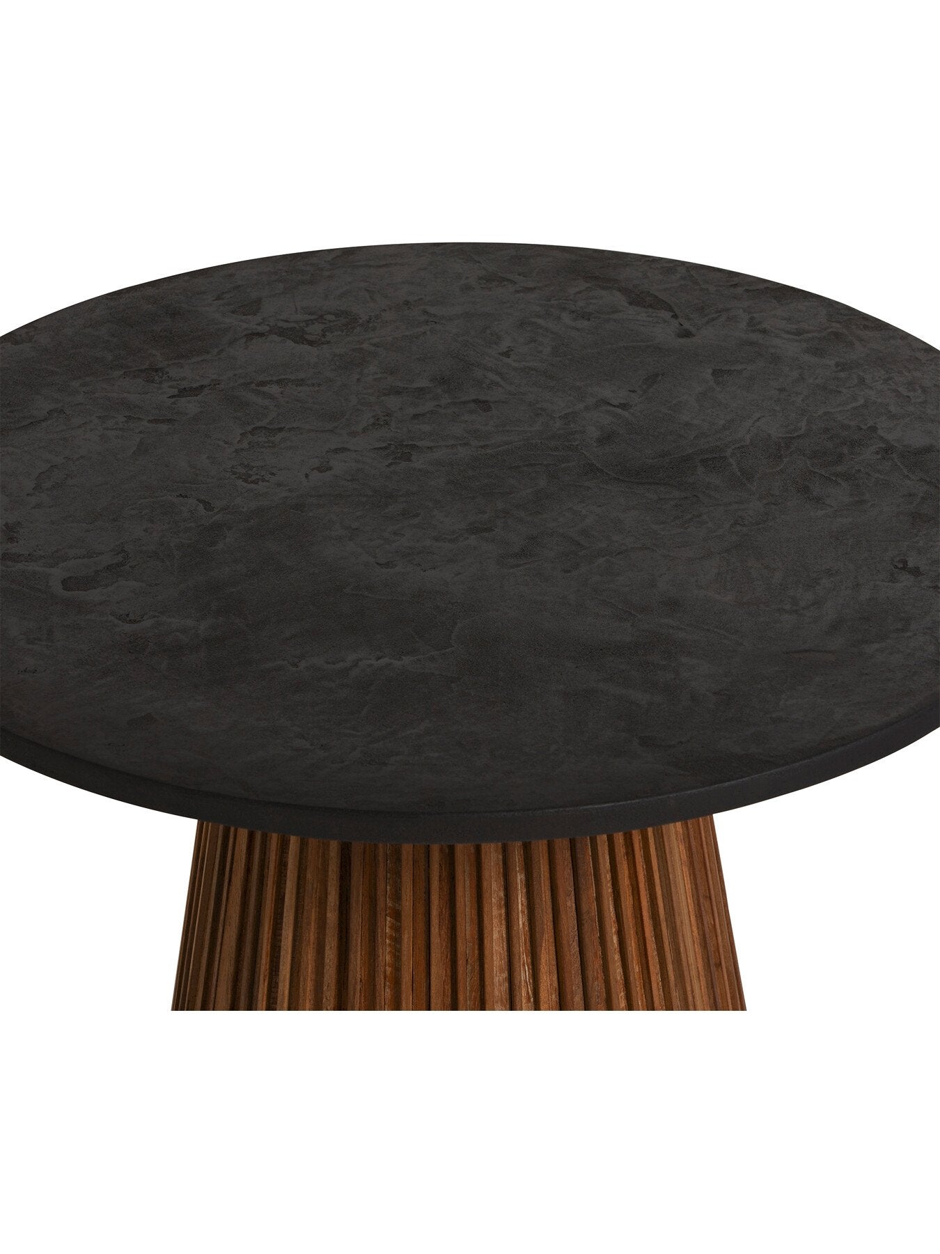 Brown Trinidad Reclaimed Teak Wood Medium Round Coffee Table