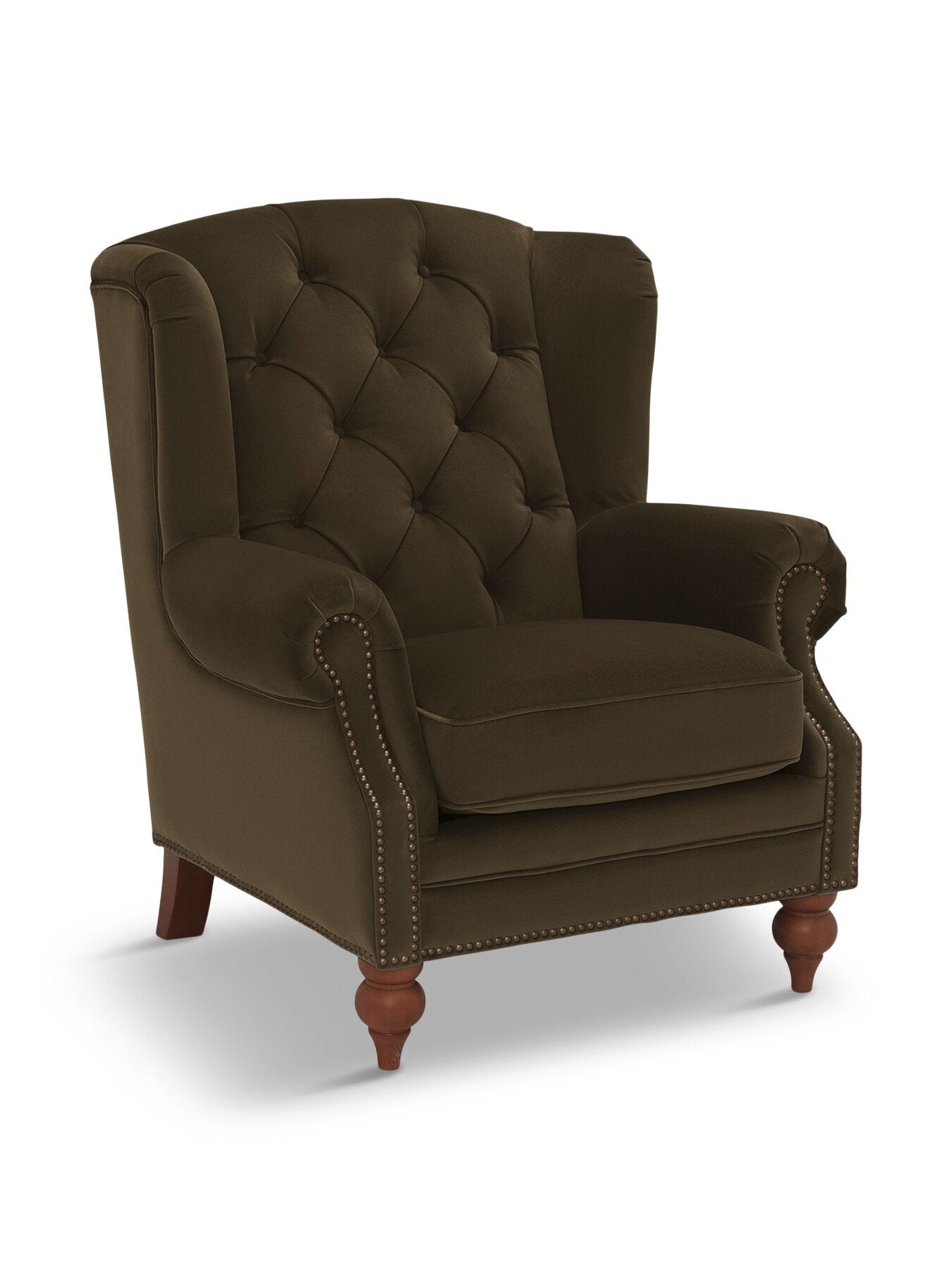 Ullswater Velvet Buttoned Wing Chair