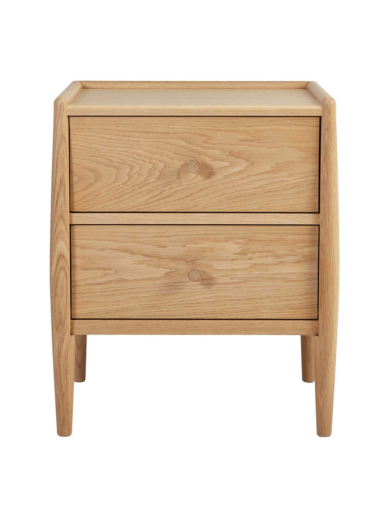 Neutral Ercol Winslow 2 Drawer Bedside Chest