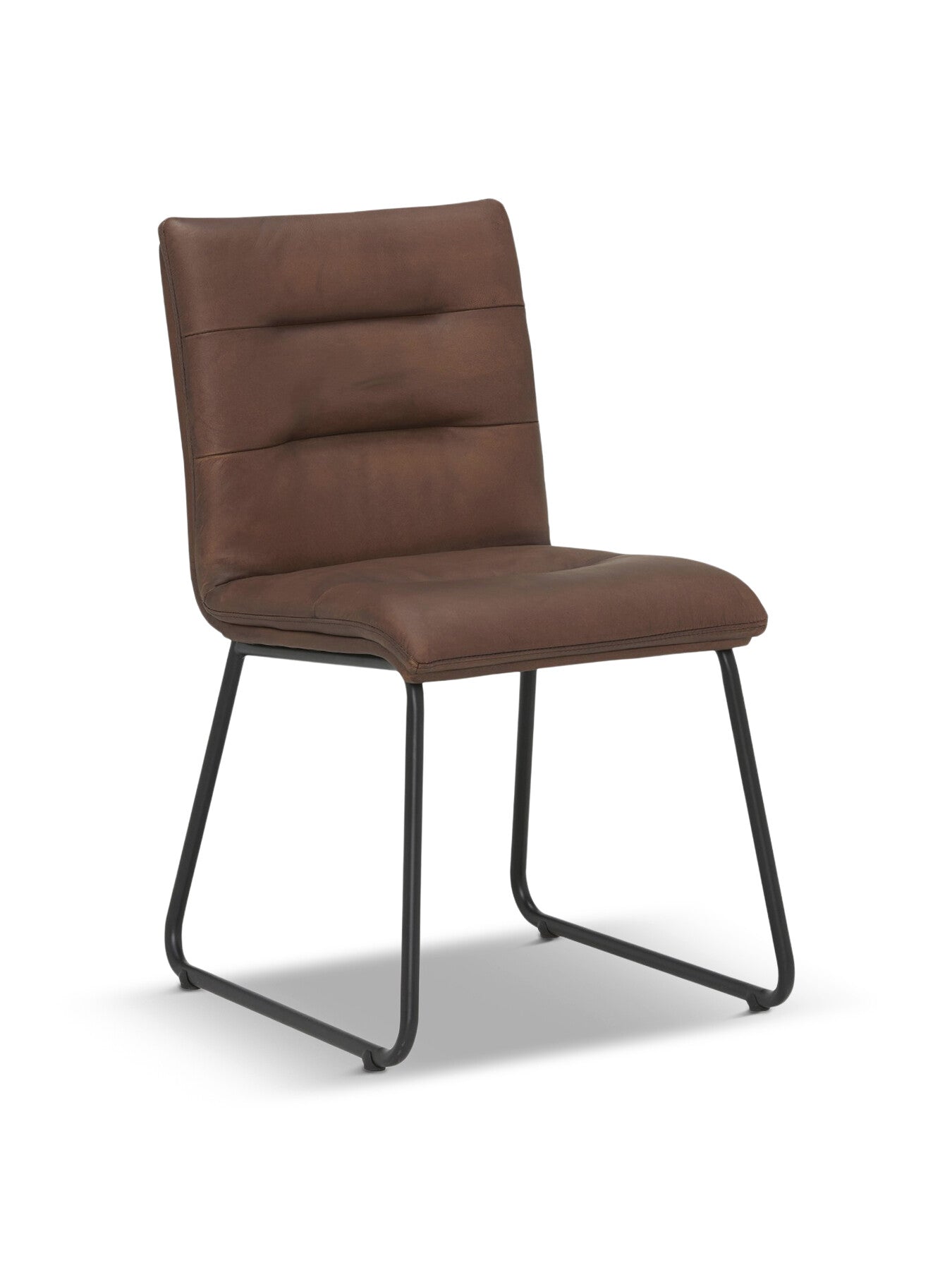 Zena Leather Stitch Detail Dining Chair