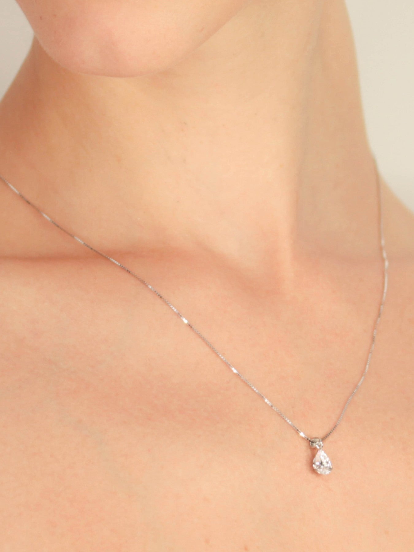 Cecile Pear Pendant Necklace