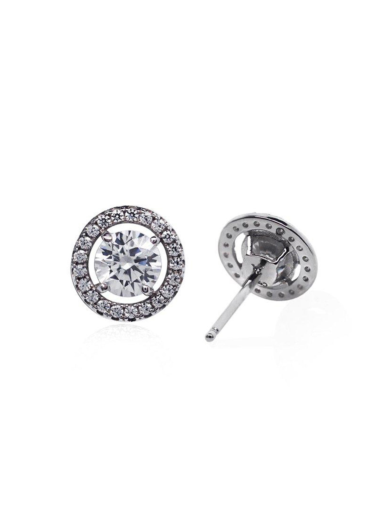 Classic Round Borderset Stud Earrings