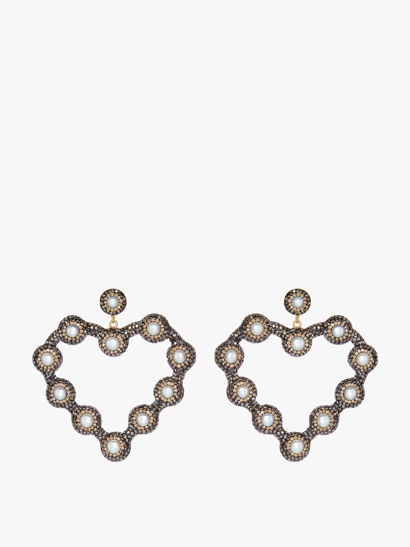 Pearl Heart Hoops