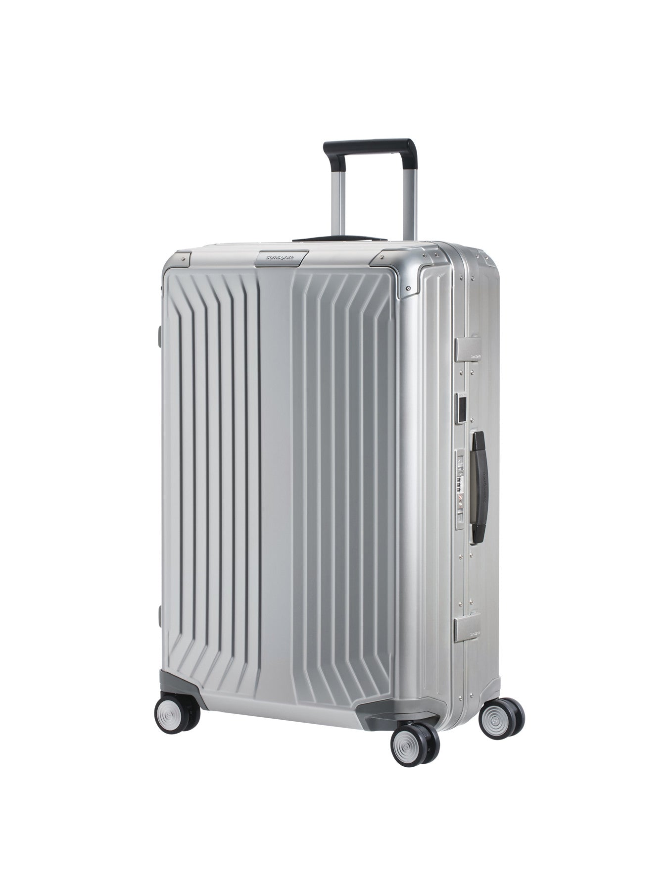 Samsonite Lite-Box Aluminium Spinner 4 Wheel 76cm Silver Suitcase