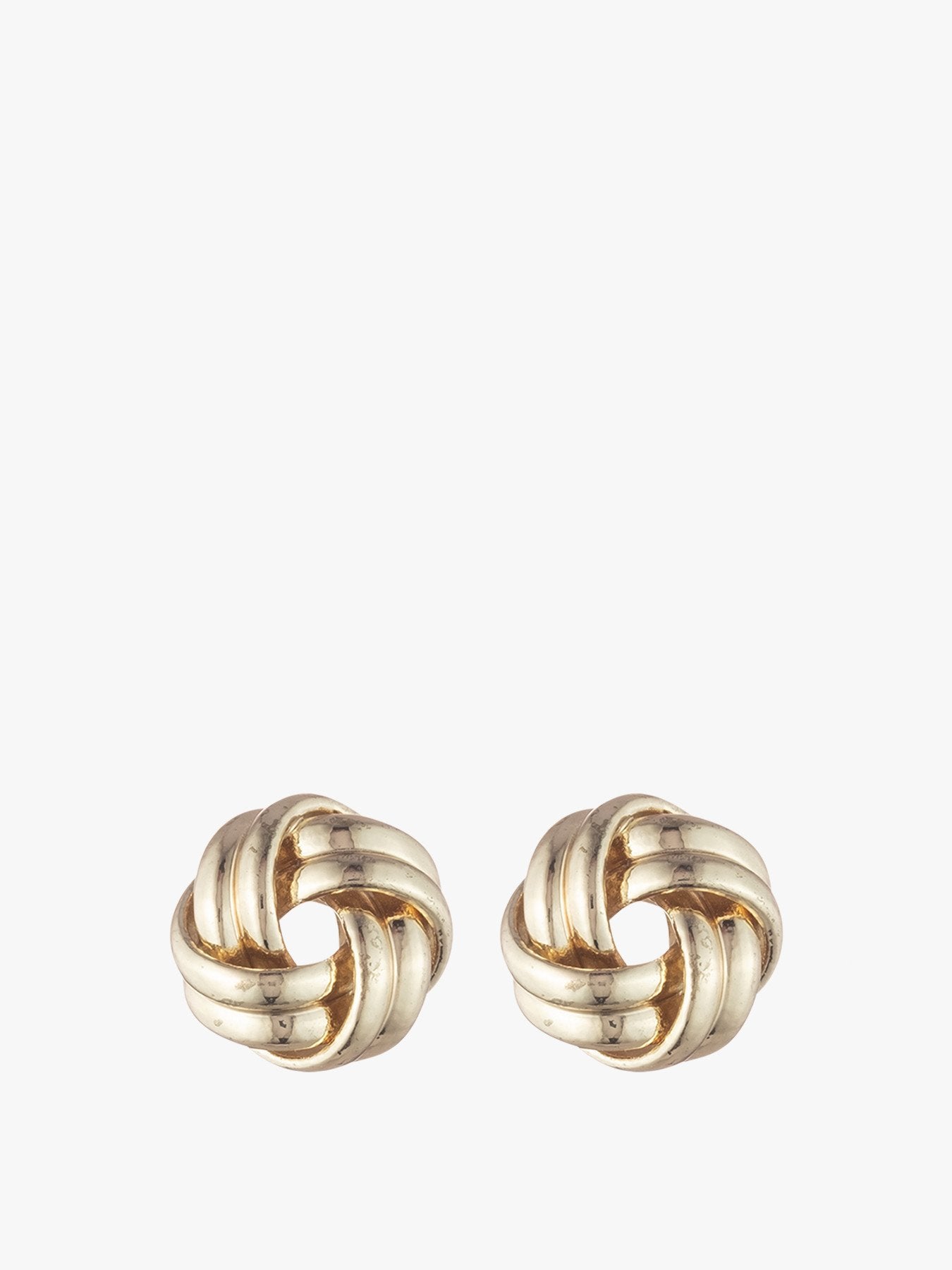 Gold Tone Knot Stud Earrings