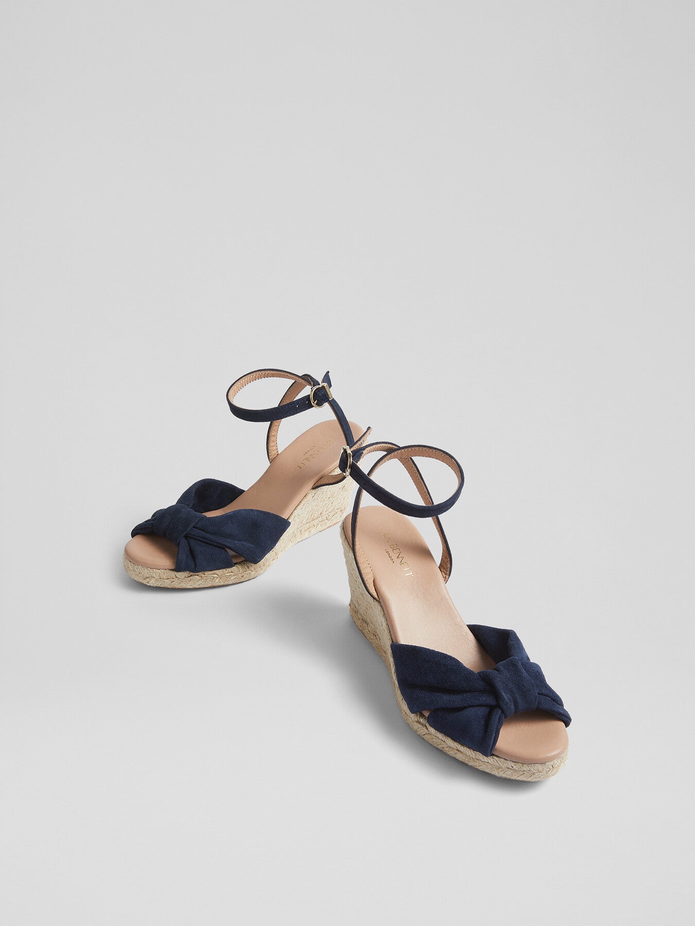 Angela Navy Suede Espadrille Sandals