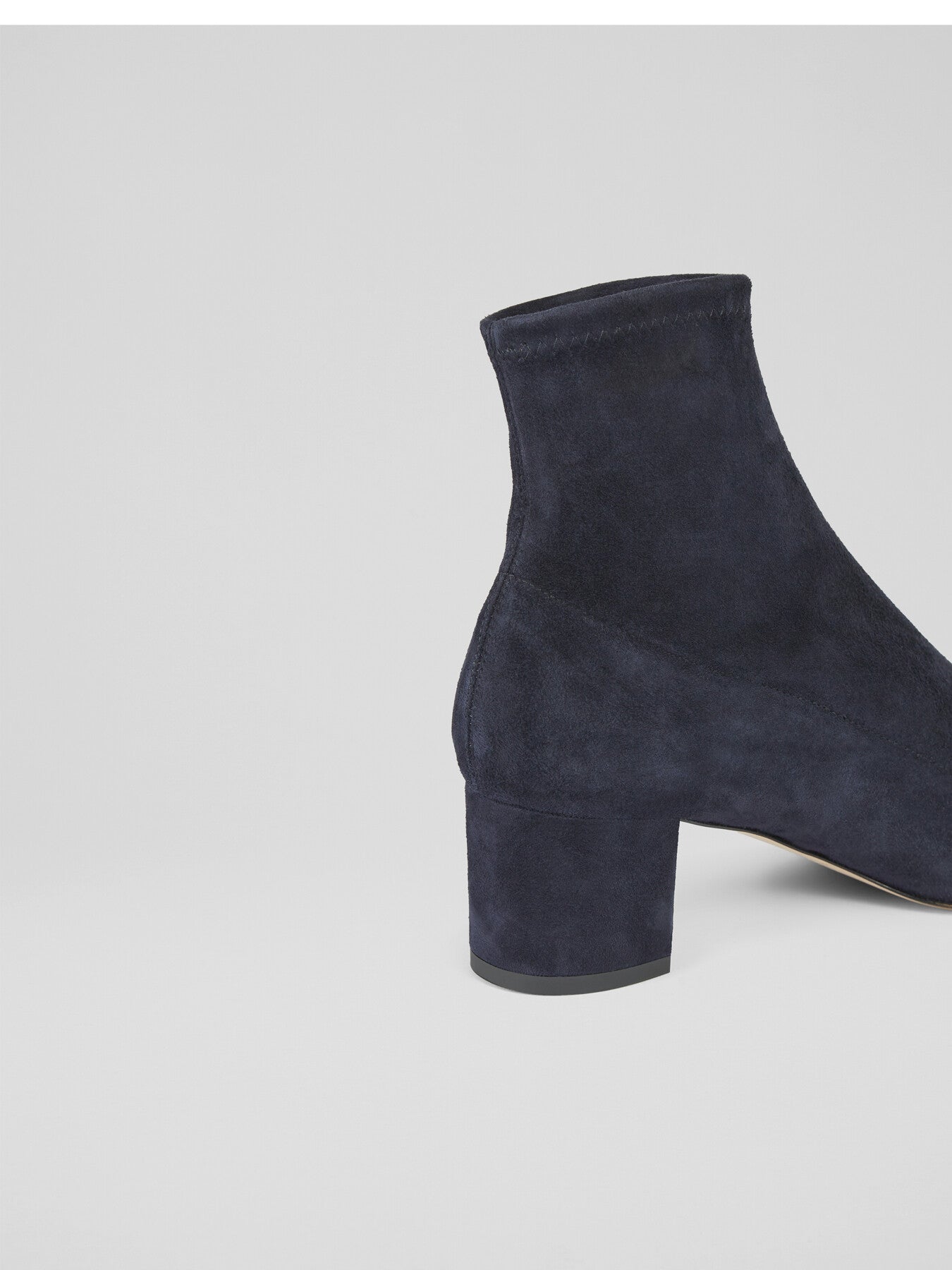 Grove Navy Low Block Stretch Ankle Boots