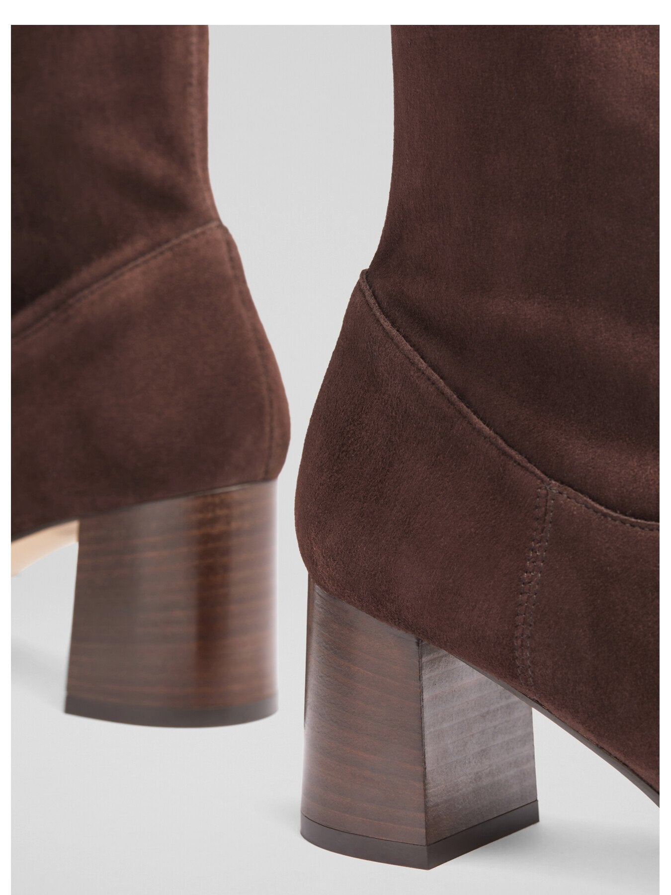 Harp Espresso Block Heel Stretch Ankle Boot