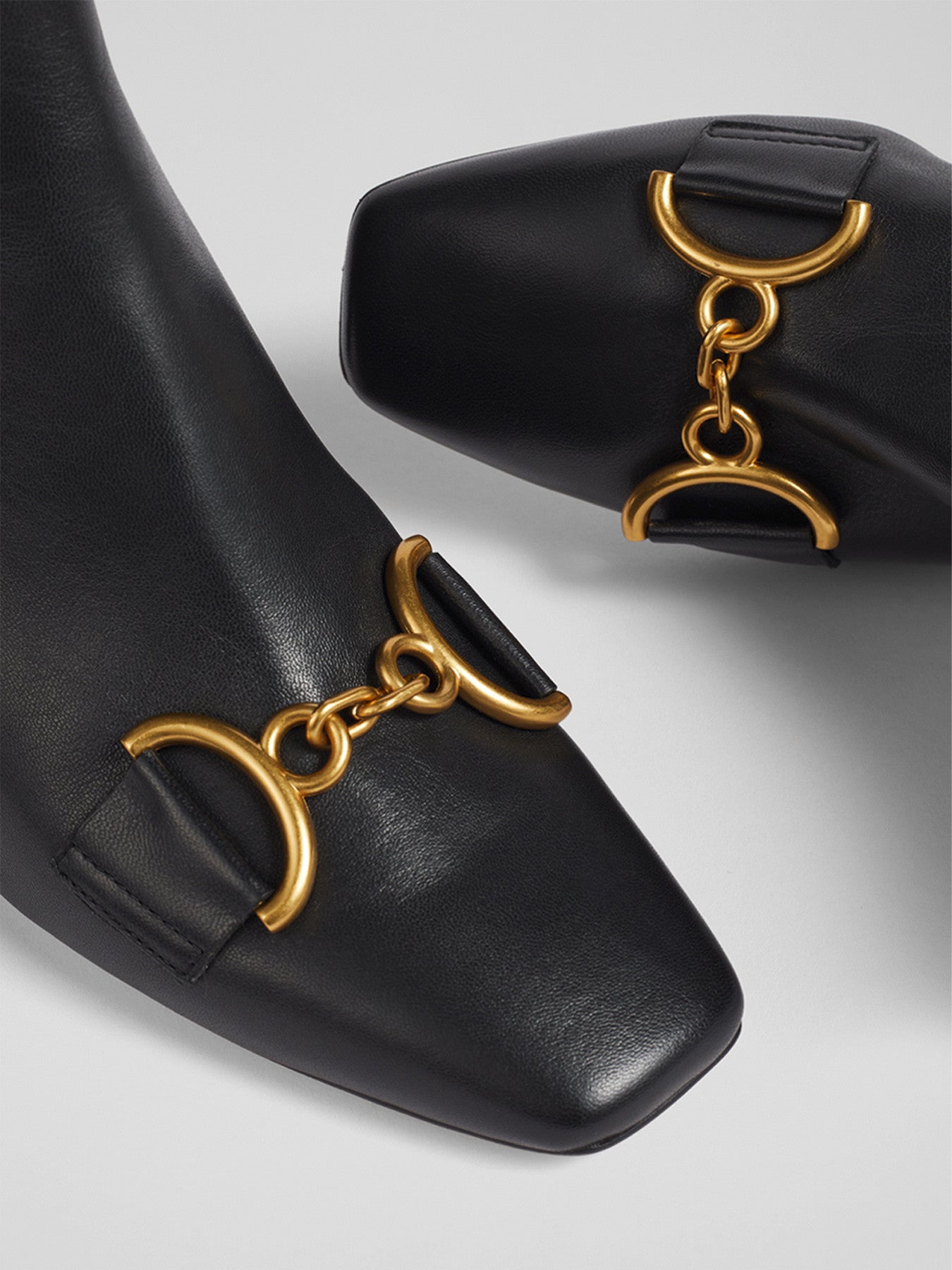 Nadina Leather Snaffle-Detail Ankle Boots