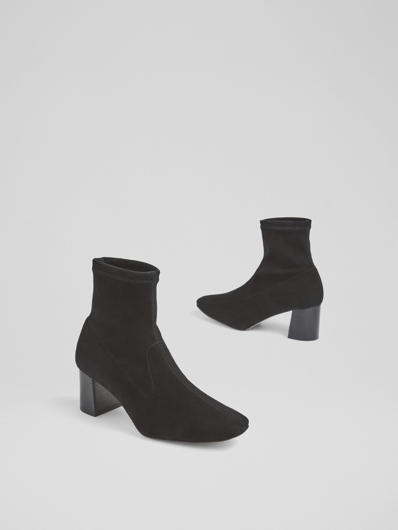 Amira Stretch Suede Ankle Boots