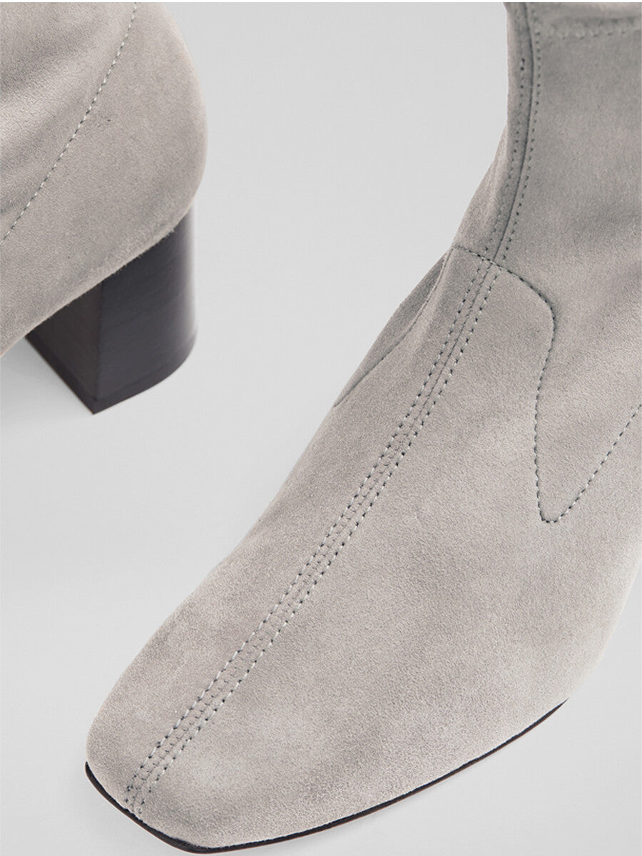 Amira Stretch Suede Ankle Boots
