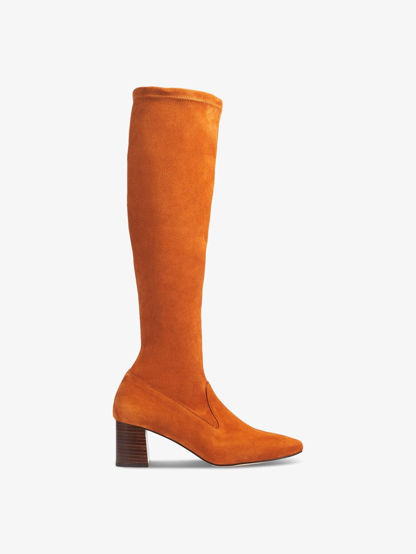 Davina Nutmeg Stretch Suede Knee-High Boots