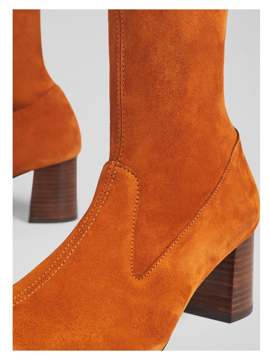 Davina Nutmeg Stretch Suede Knee-High Boots