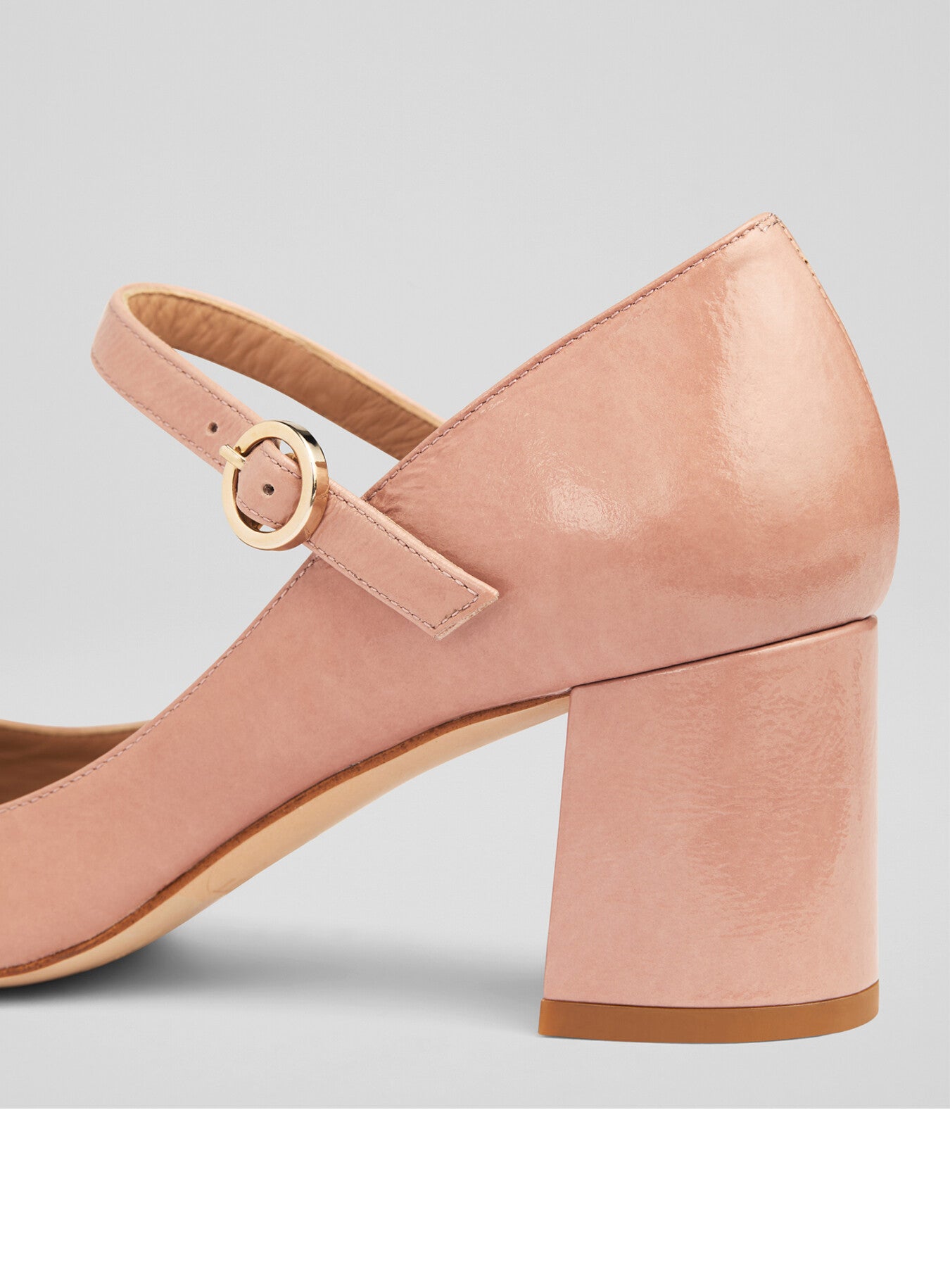 Winter Carnation Mary Jane Block Heel