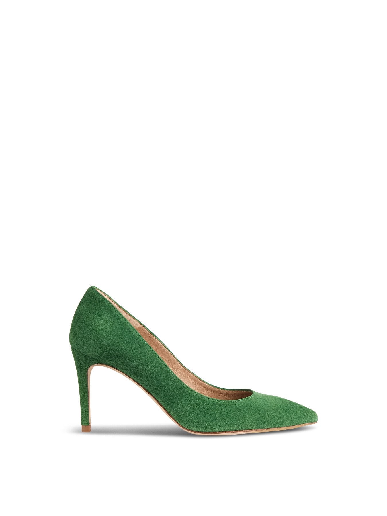 Floret Fern Kid Suede Stiletto Heel Court