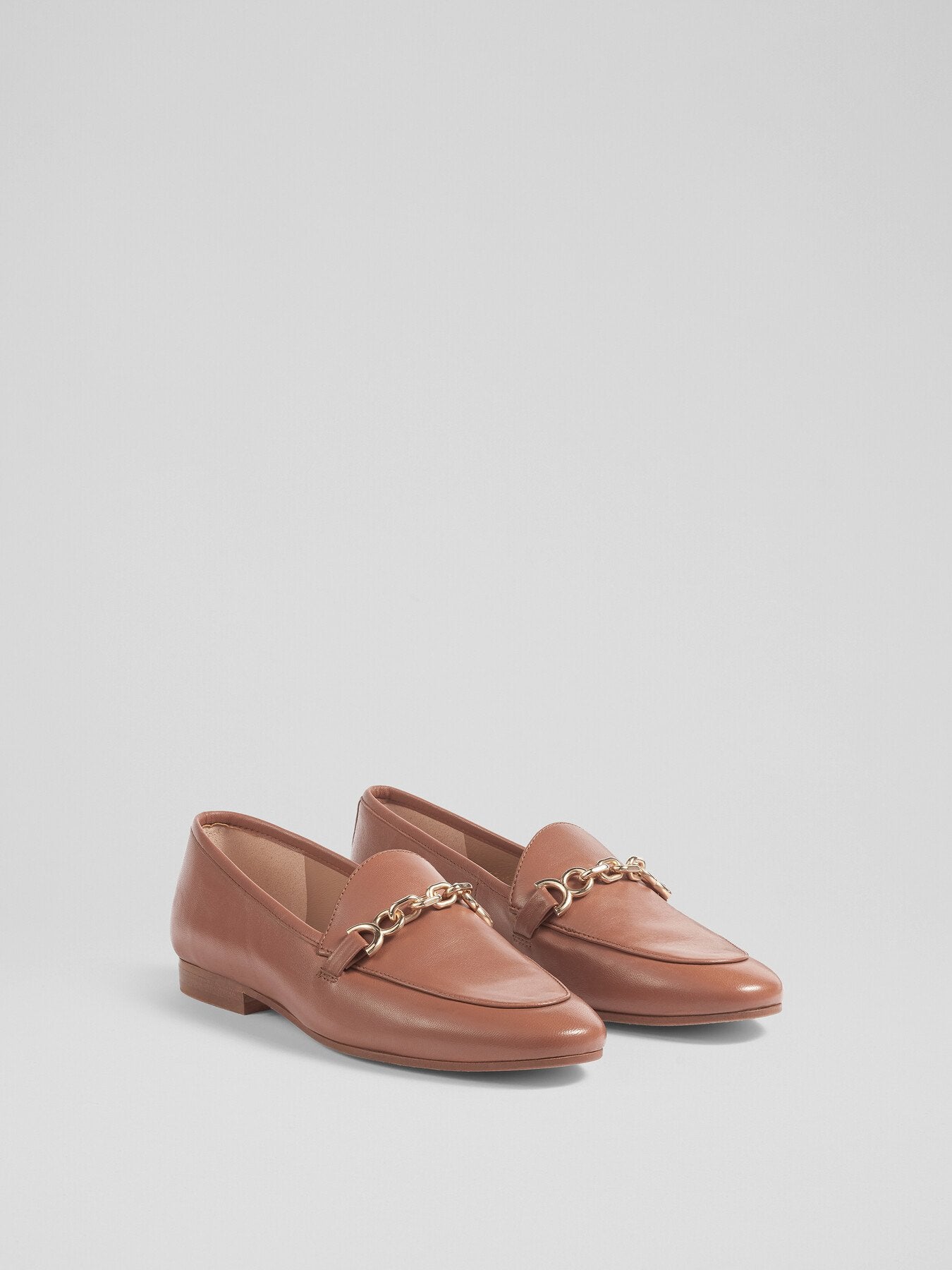 Adalynn White Leather Sffle Loafers
