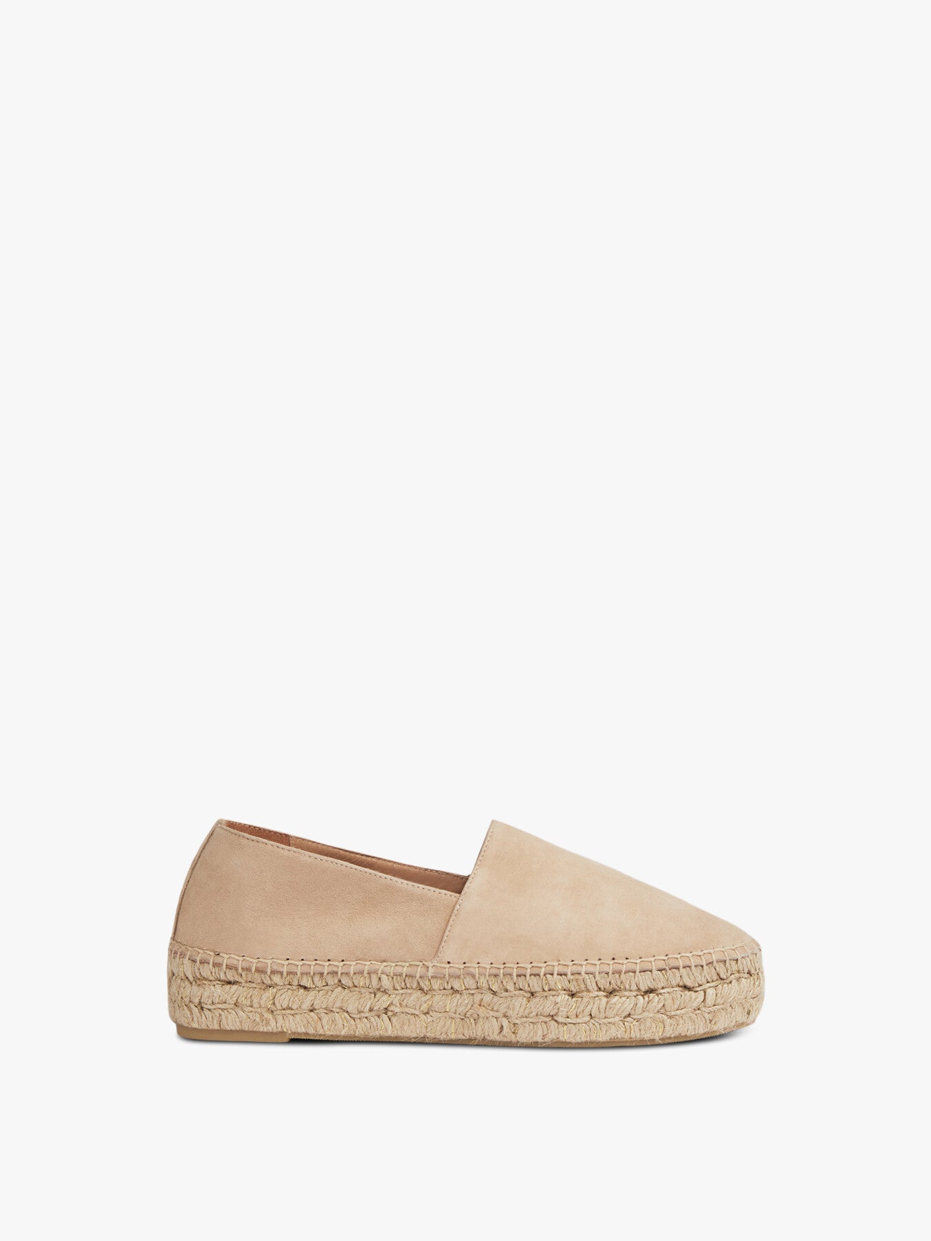 Taylor Beige Suede Flatform Espadrilles
