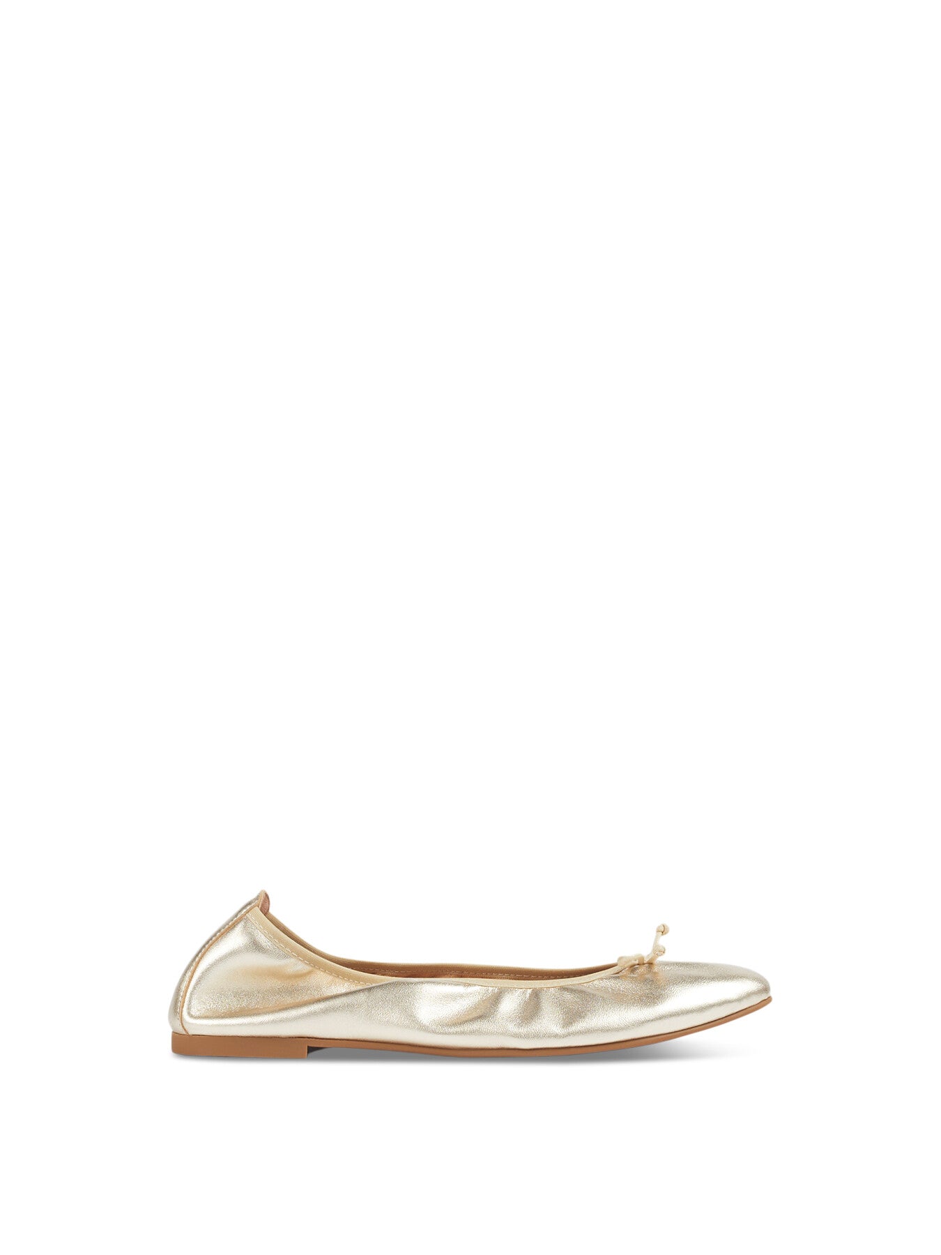 Trilly Metallic Leather Ballerina Pumps
