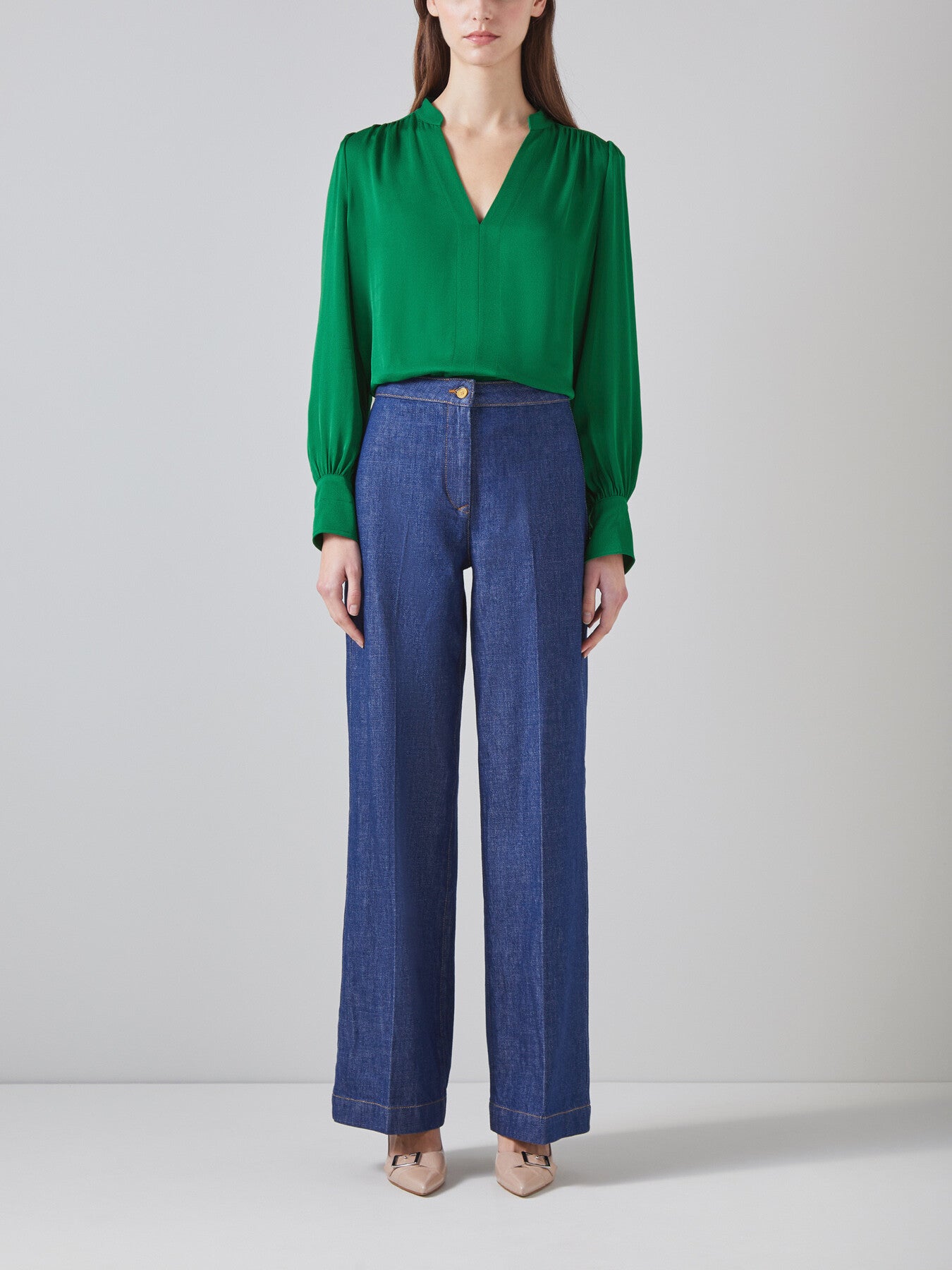 Seli Collarless Blouse