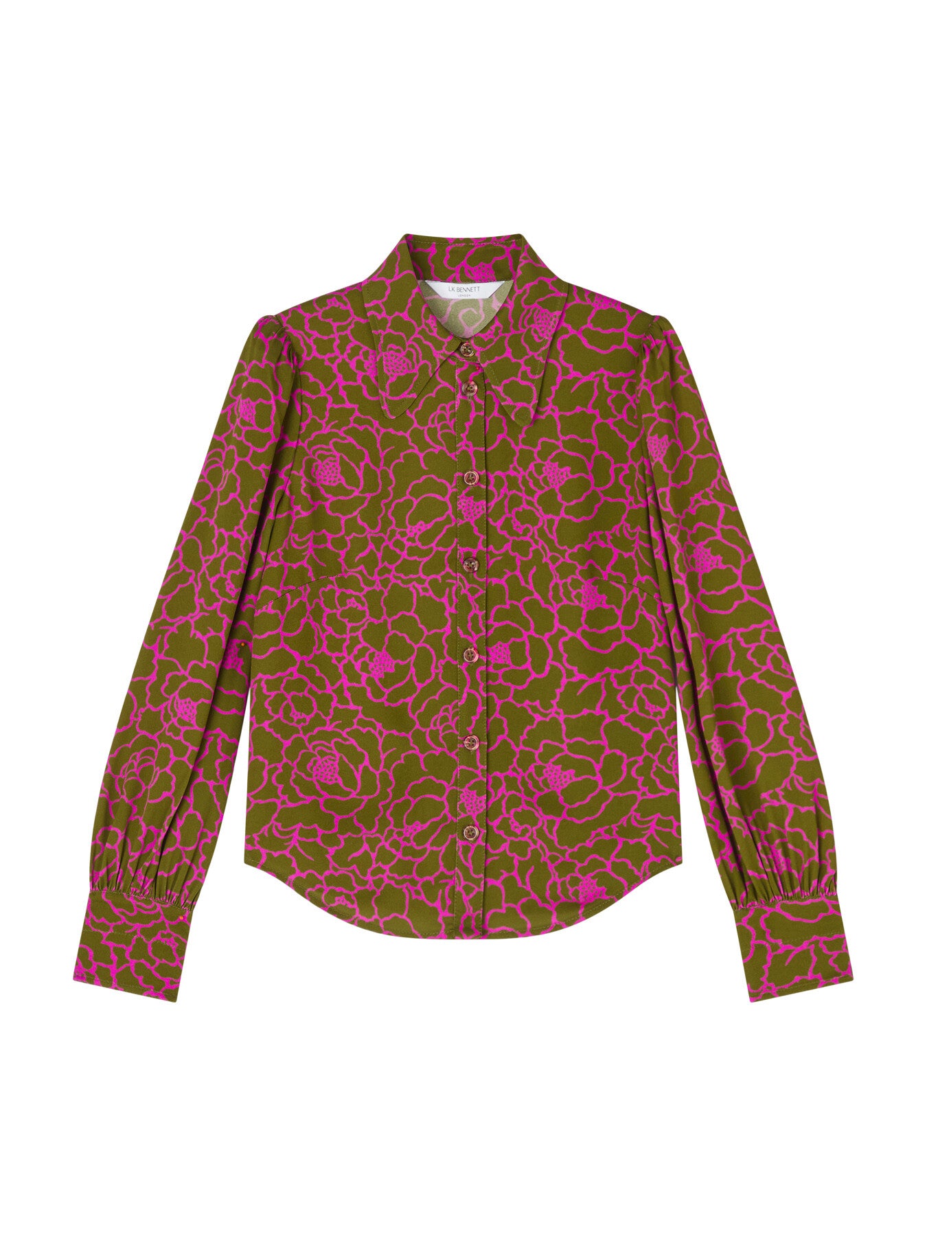 Sonya & Green  Sketchy Flower Print Blouse