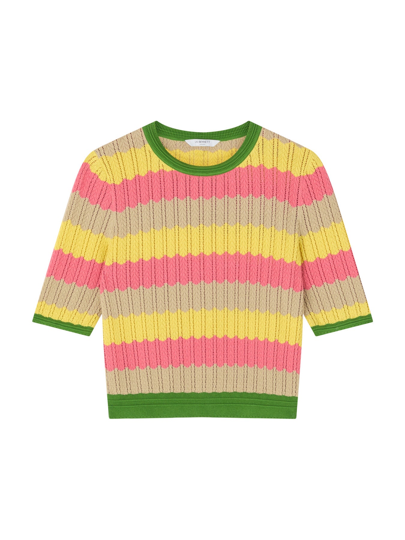Cinzia Treetop Multicoloured Cotton Blend Zig Zag Poin