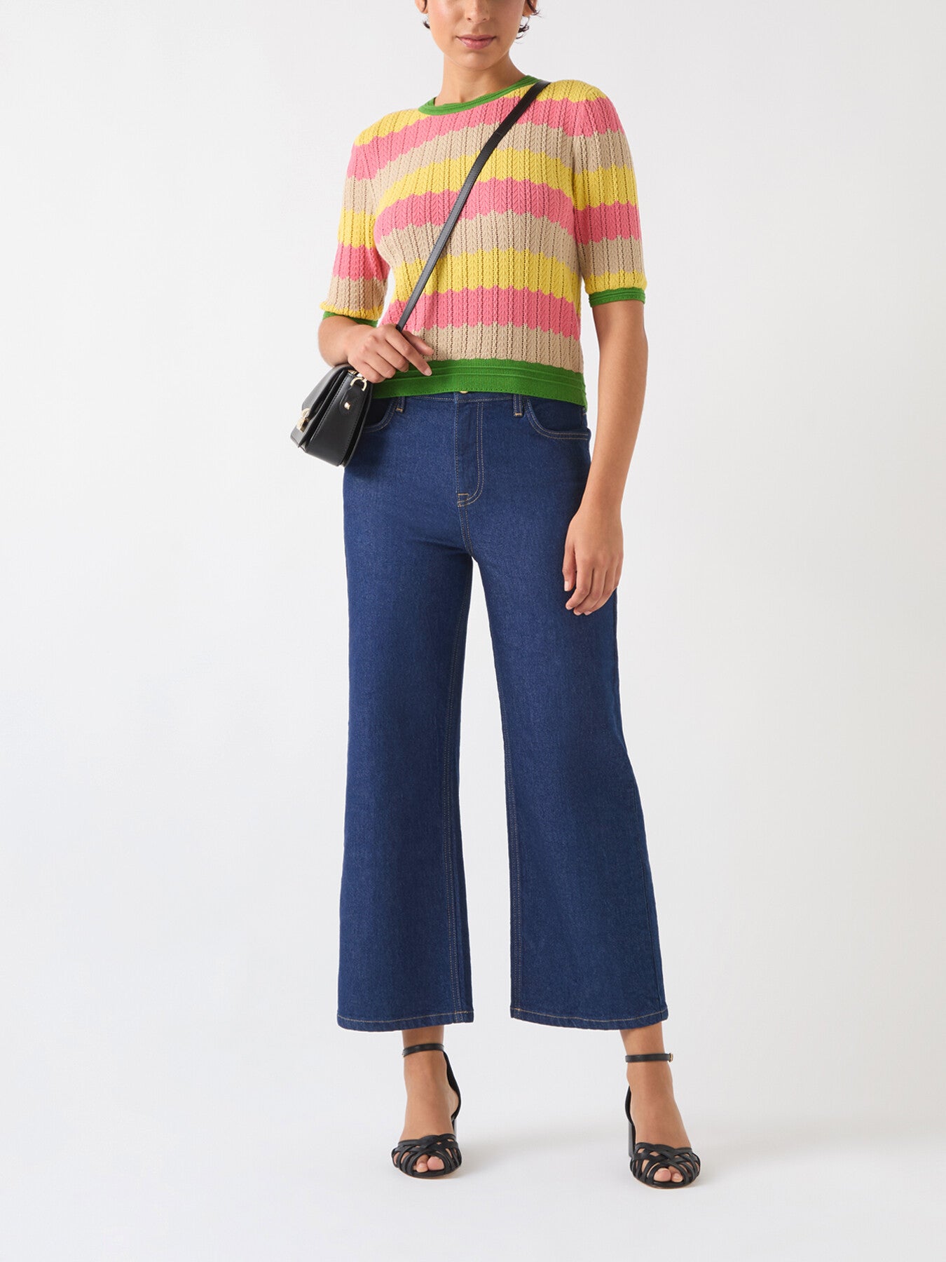Cinzia Treetop Multicoloured Cotton Blend Zig Zag Poin