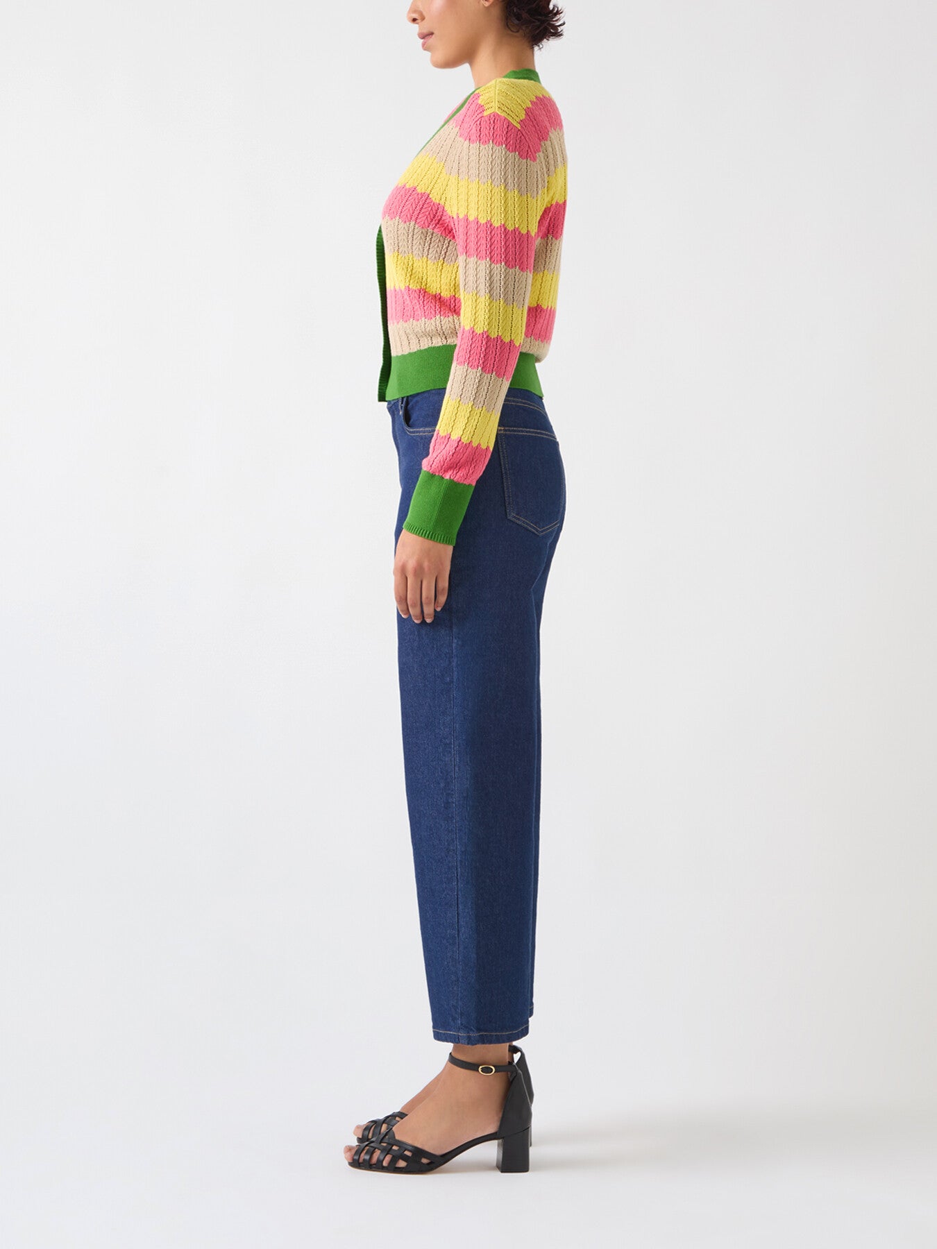 Cinzia Treetop Multicoloured Cotton Blend Zig Zag Poin