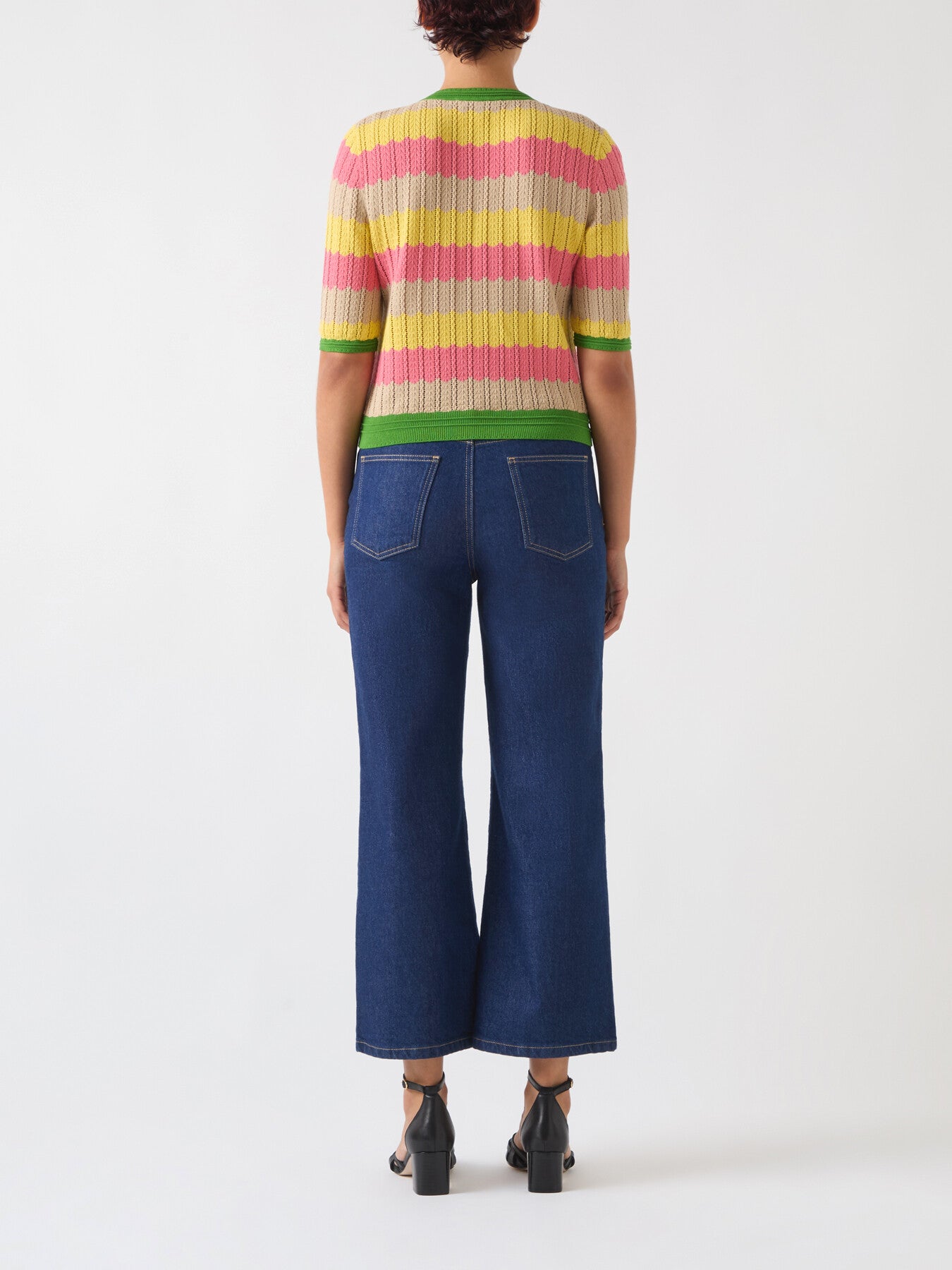 Cinzia Treetop Multicoloured Cotton Blend Zig Zag Poin